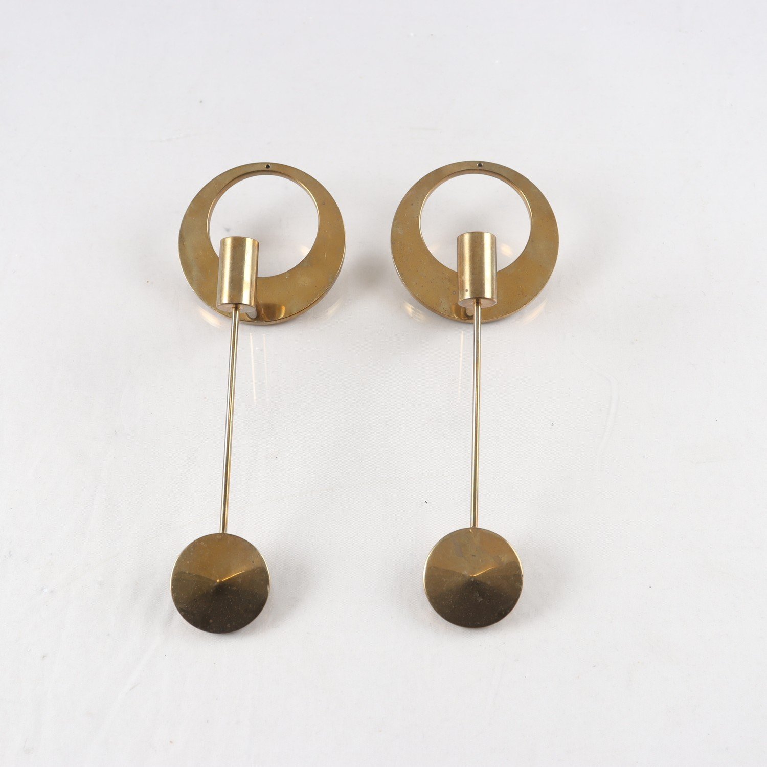 Paret väggljusstakar, mässing, Artur Pe, Kolbäck