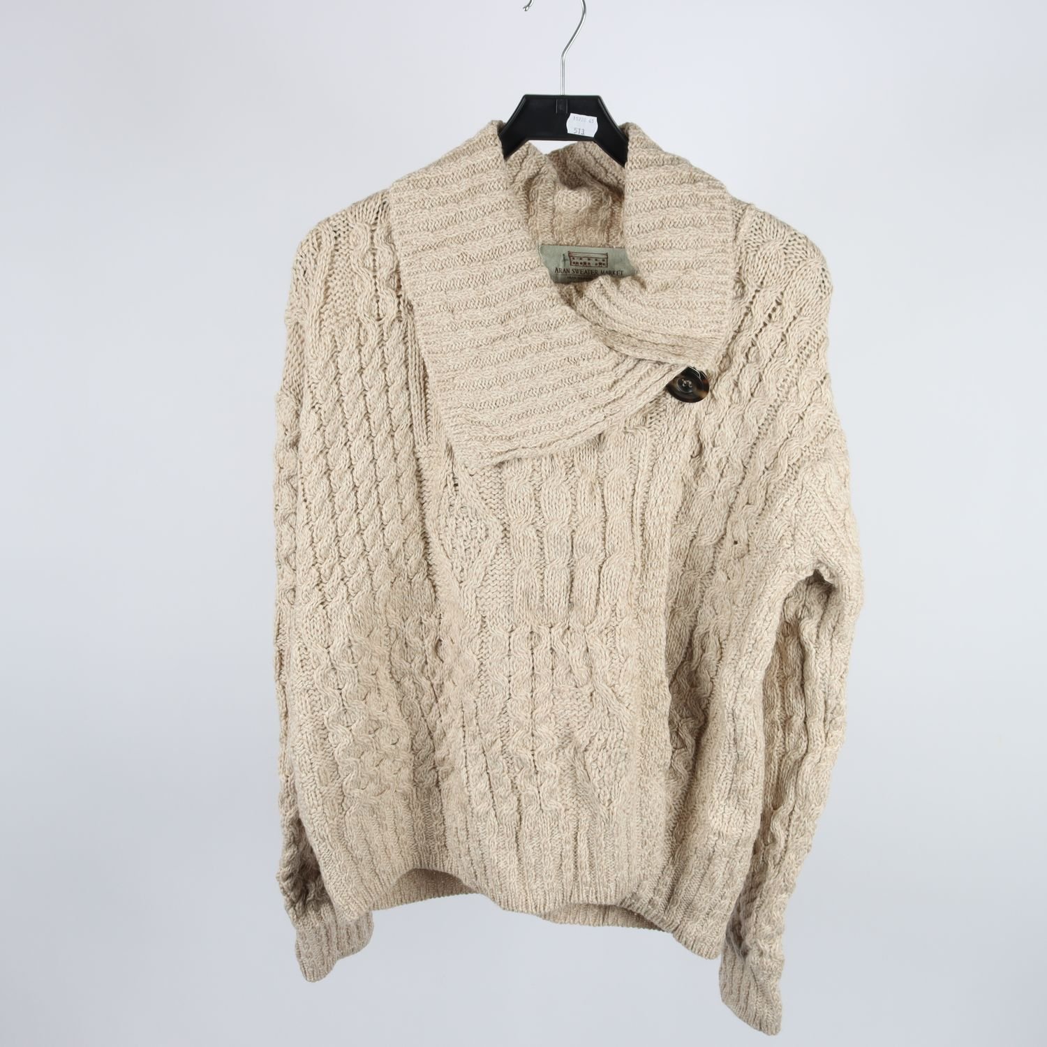 Stickad tröja, Aran Sweater Market, beige, stl. L