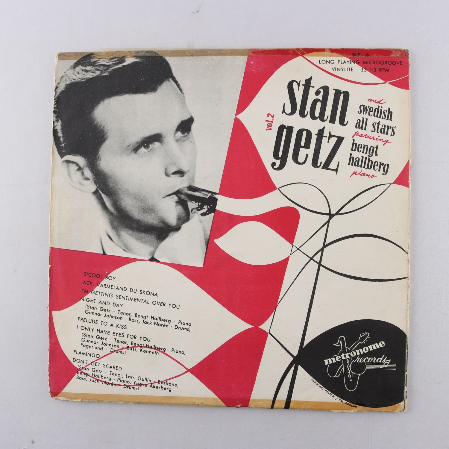LP Stan Getz And Swedish All Stars Featuring Bengt Hallberg, Vol. 2