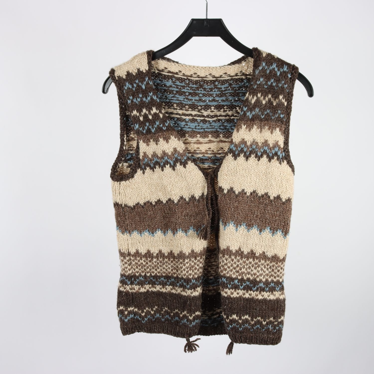 Hemstickad Väst, flerfärgad, stl. (S)