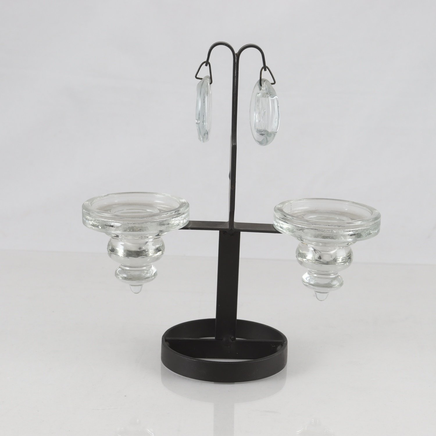 Ljusstake, smide, glas, Erik Höglund. Samfraktas ej.