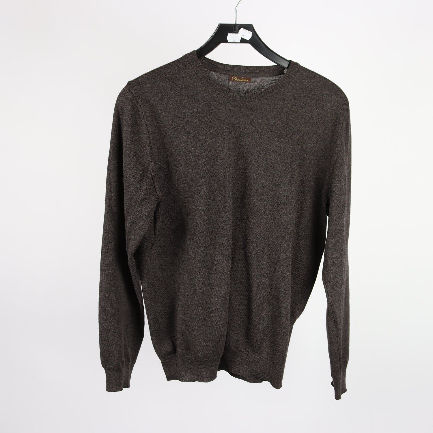 Stickad tröja, Stenströms, brun, 100% ull, stl. M