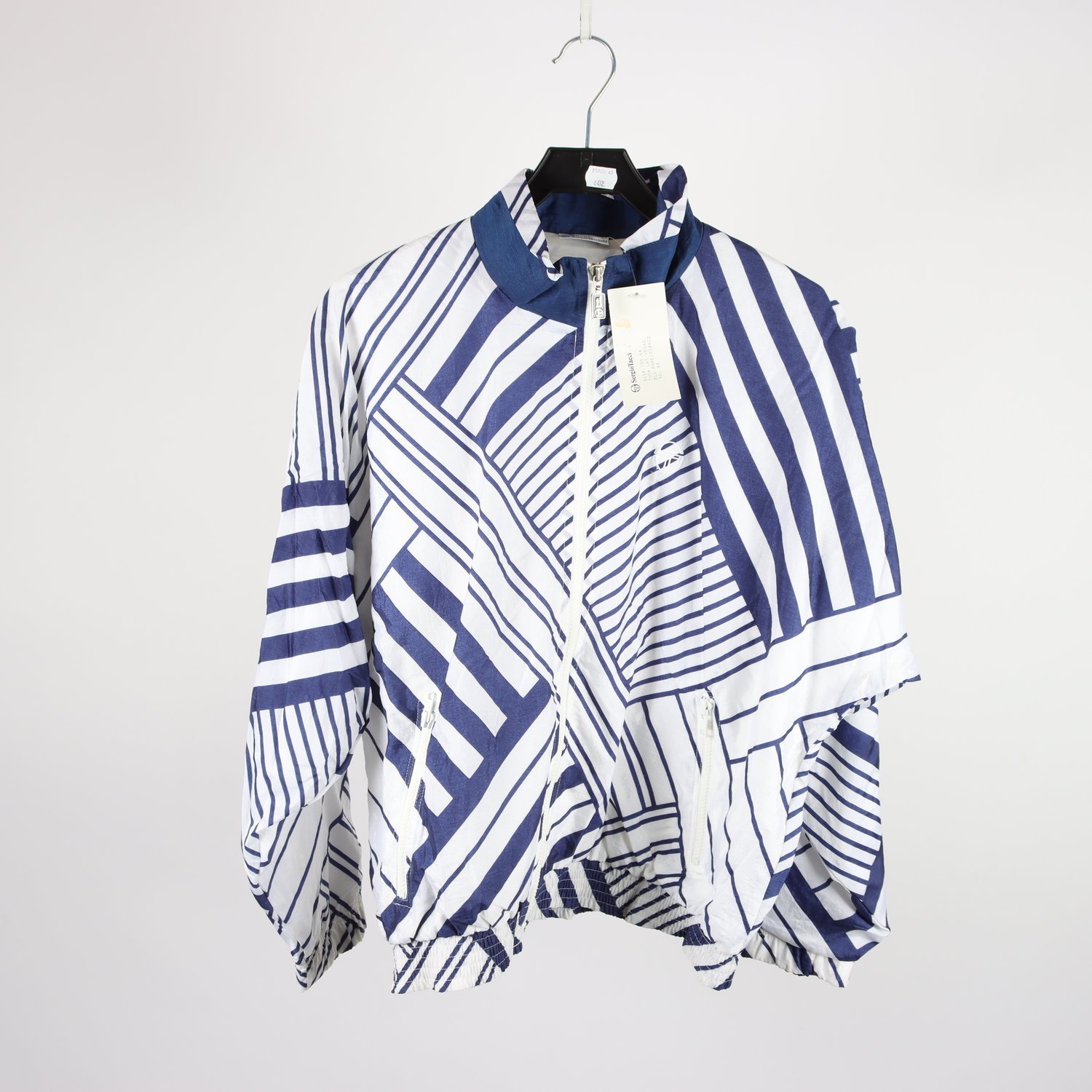 Sportjacka, Sergio Tacchini, blå, vit, stl. 38