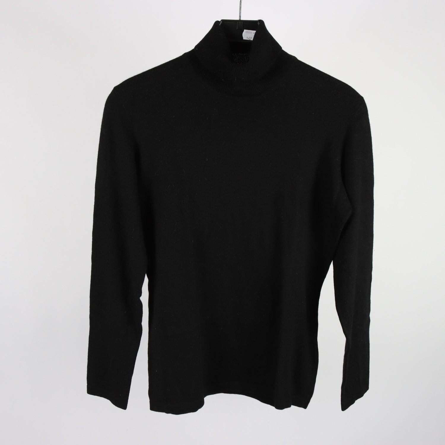 Stickad polotröja, CF, svart, 100% kashmir, stl. 46