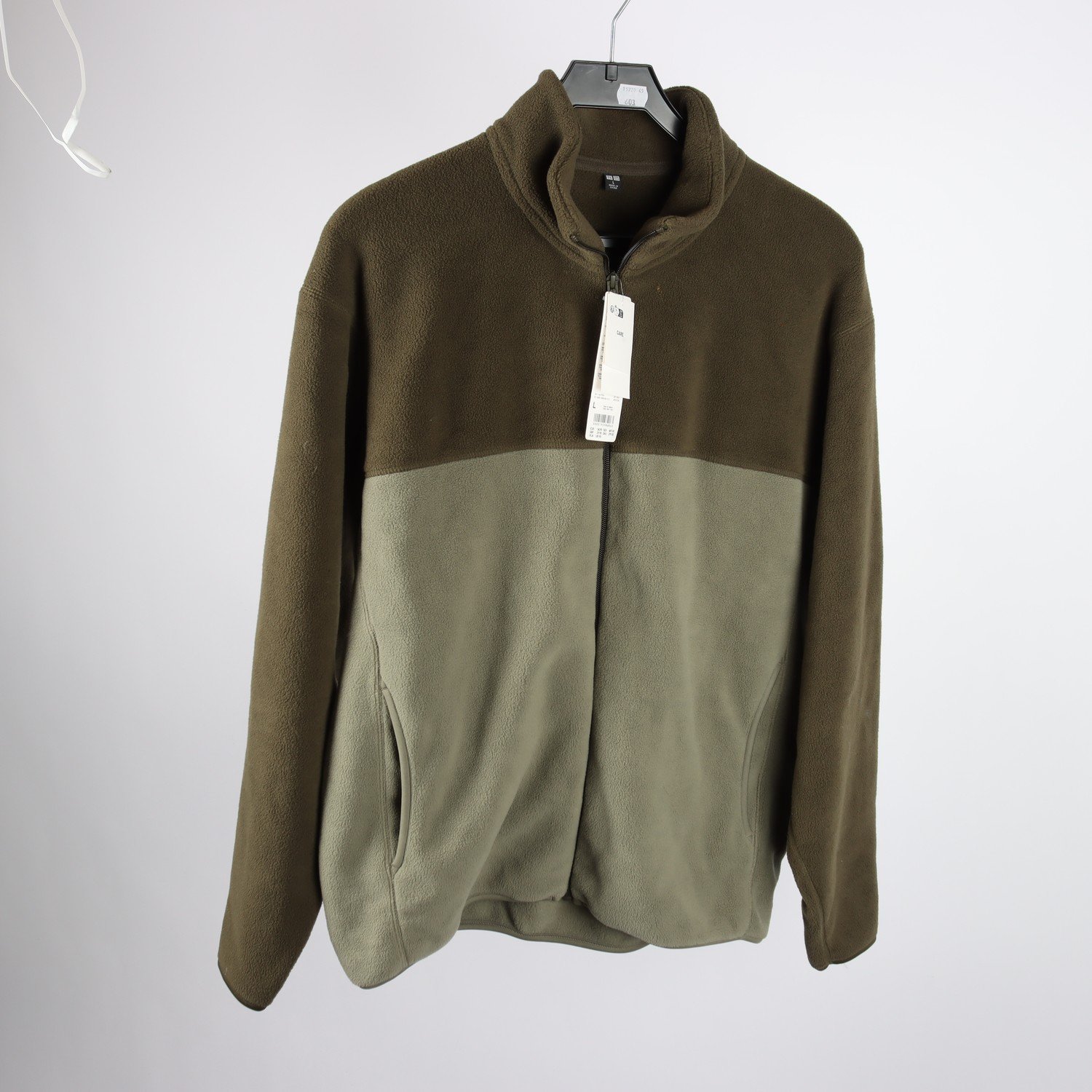 Fleecejacka, Uniqlo, grön, stl. L