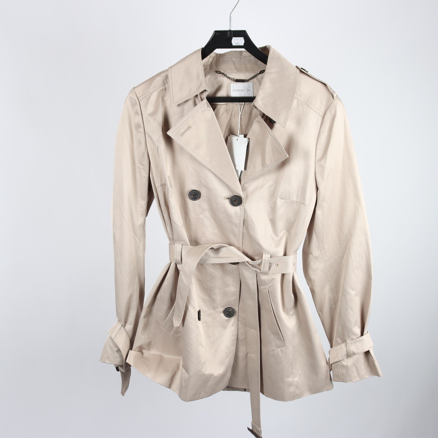 Trenchcoat kort, STOCKH LM, beige, stl. 44
