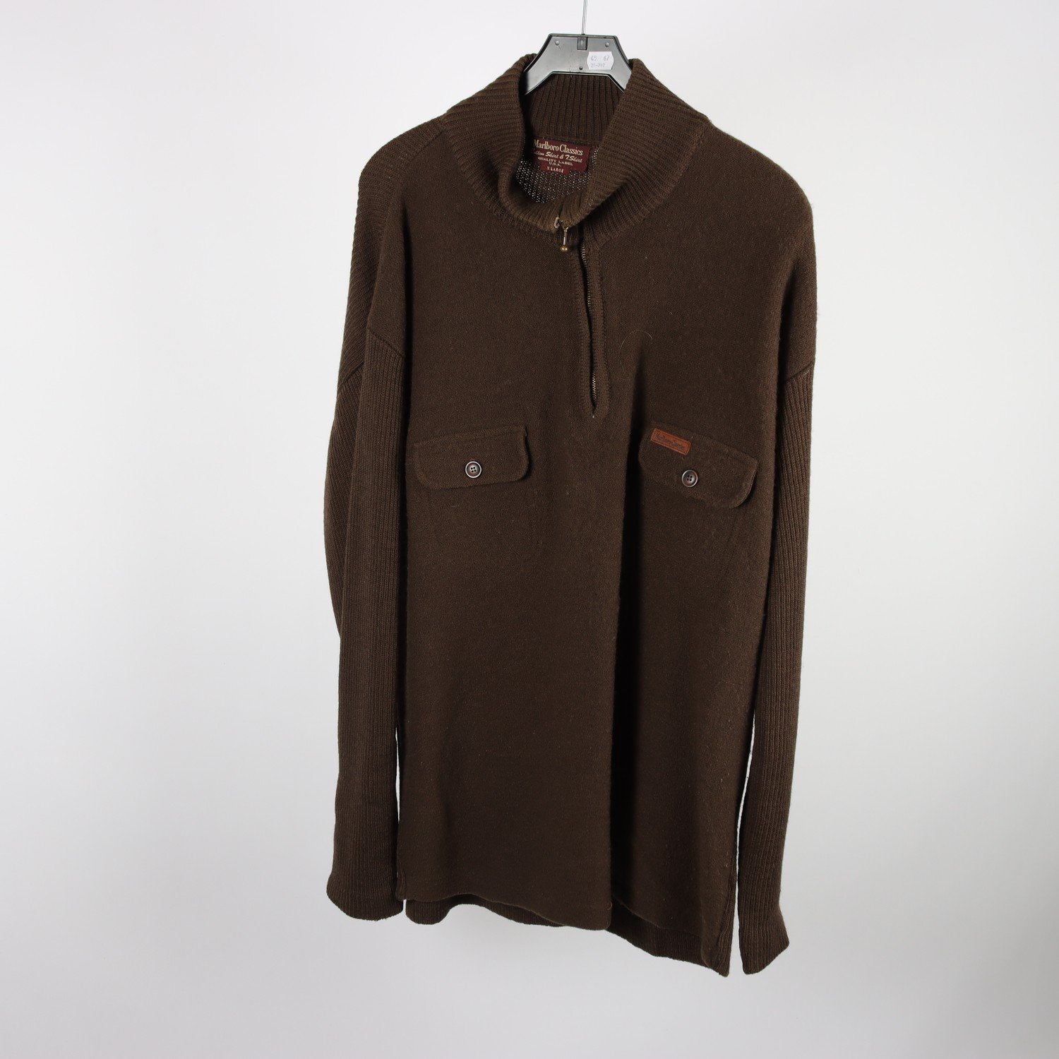 Stickad tröja, Marlboro Classics, 100% ull, stl. XL