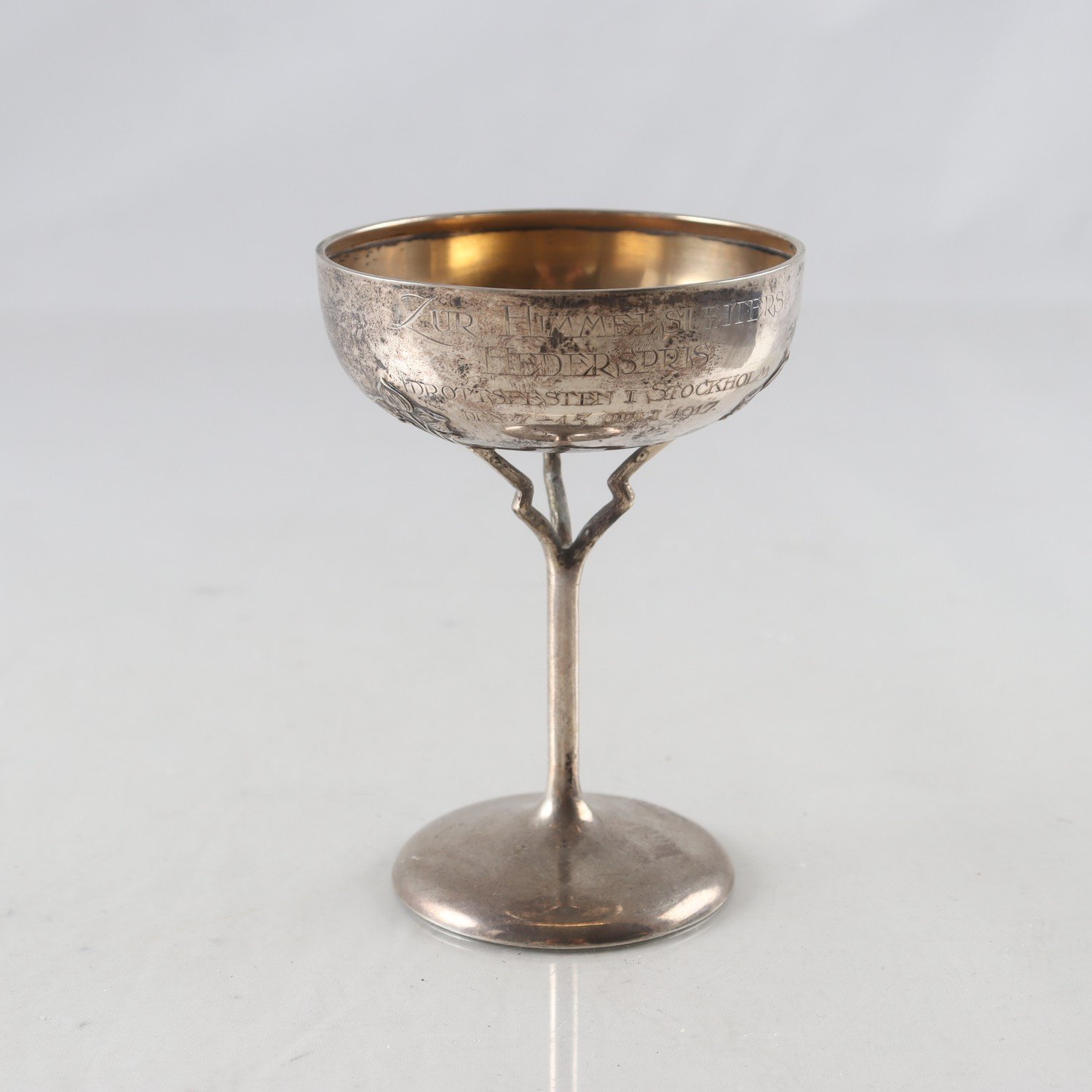 Pokal, silver, kontrollstämplad, K. Andersson, Stockholm, år 1917
