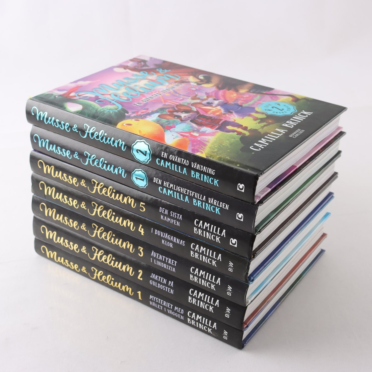 Musse & Helium, Del 1-5 i första serien & Bok 1-2 i andra serien