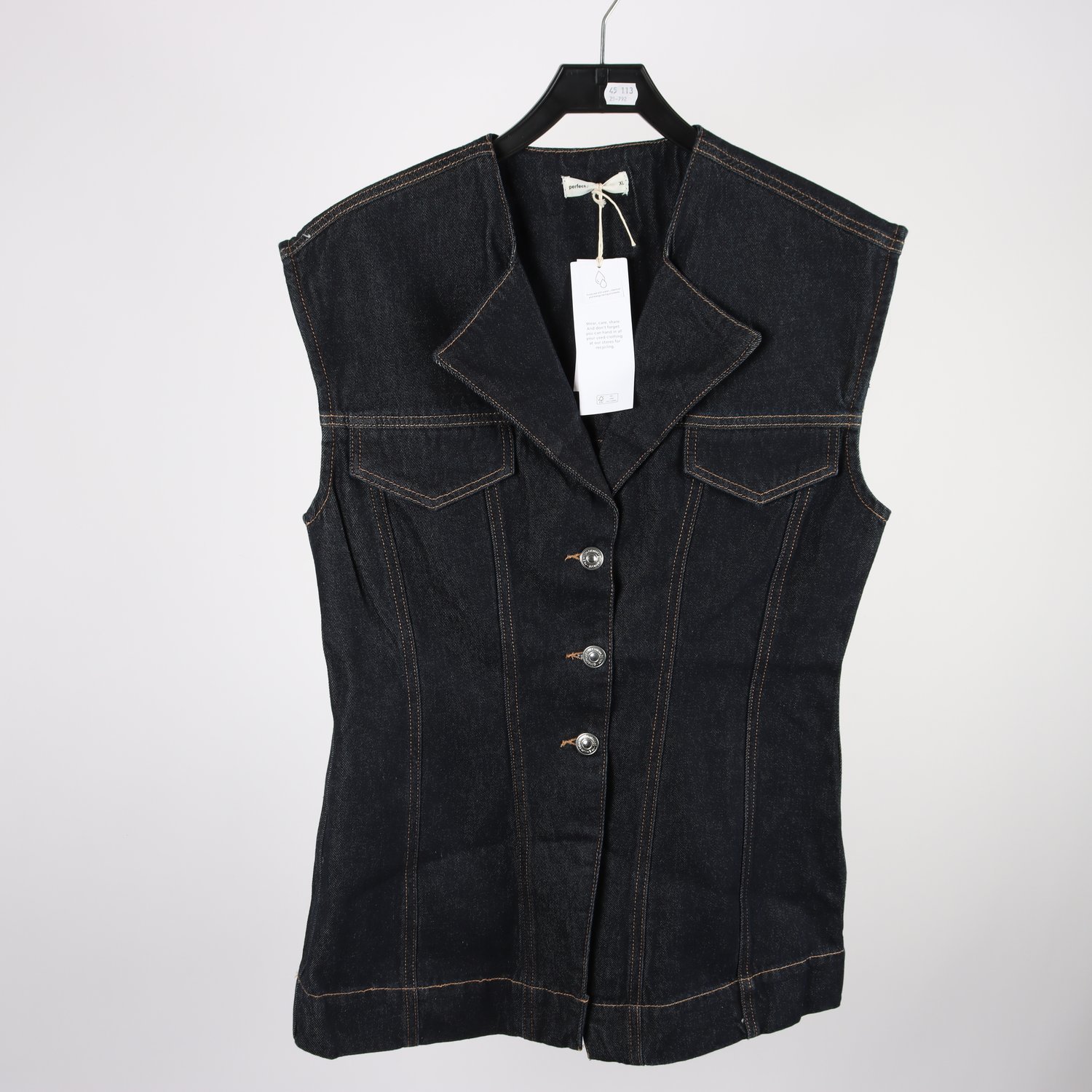 Jeansväst, Gina Tricot, stl. XL