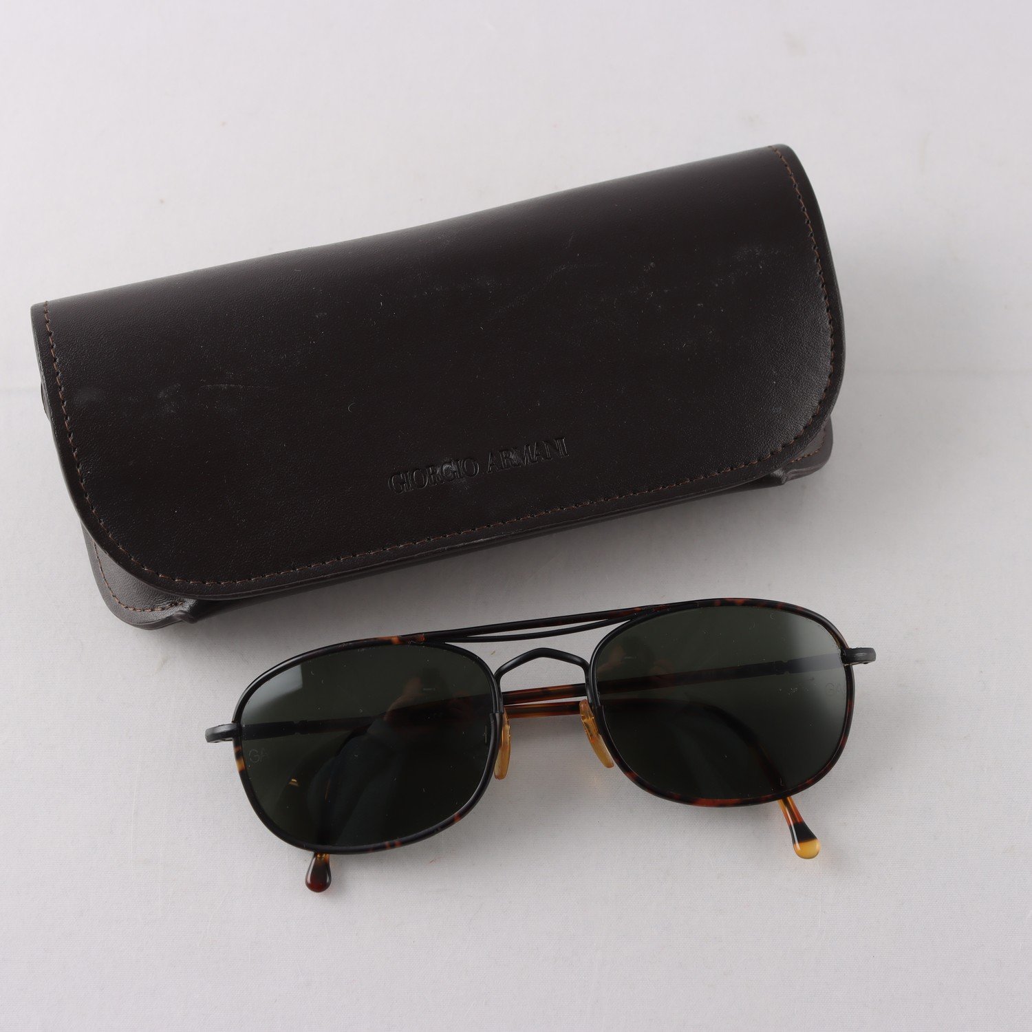 Solglasögon, metall, Giorgio Armani, btuna