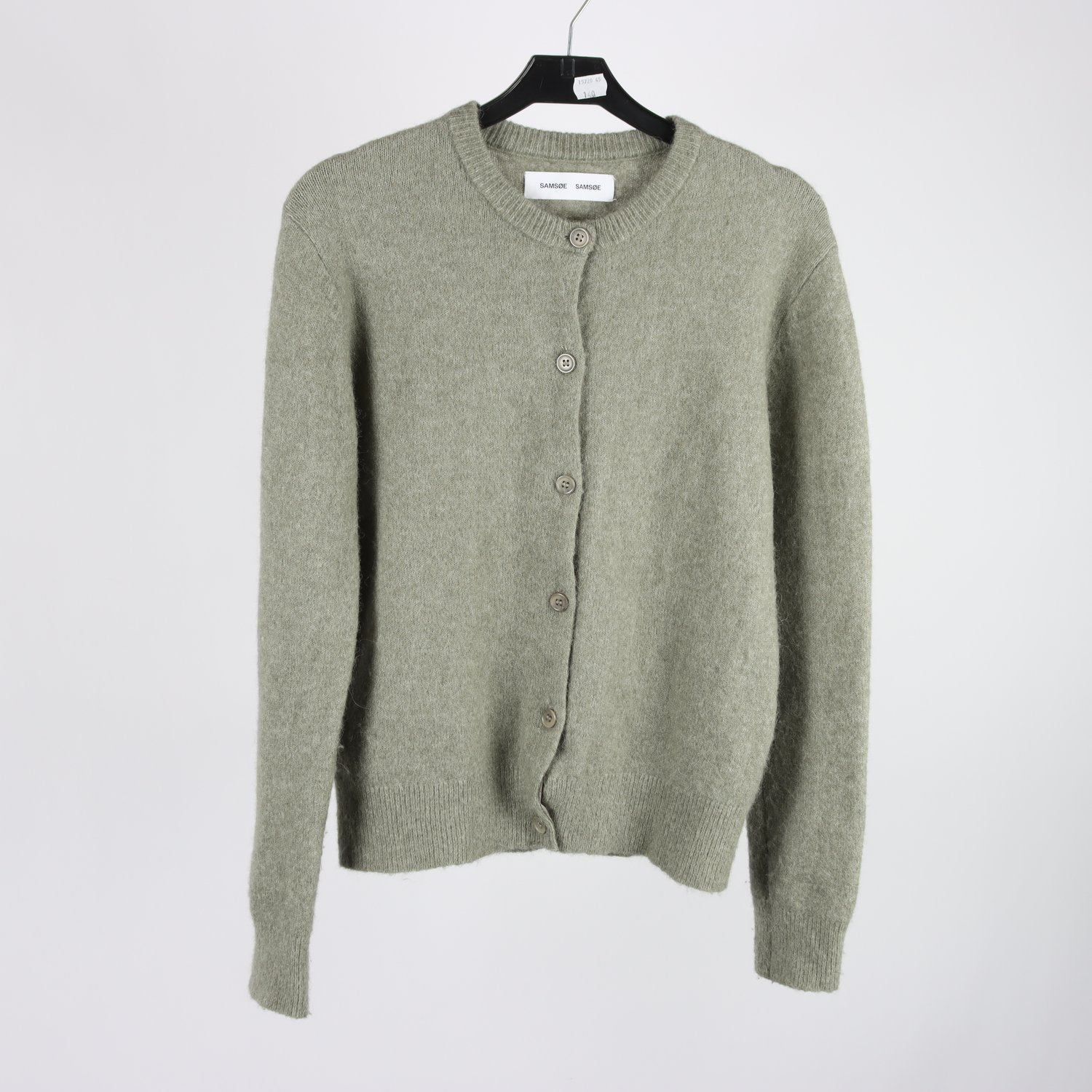 Stickad kofta, Samsøe Samsøe, grön, ullmix, stl. XS