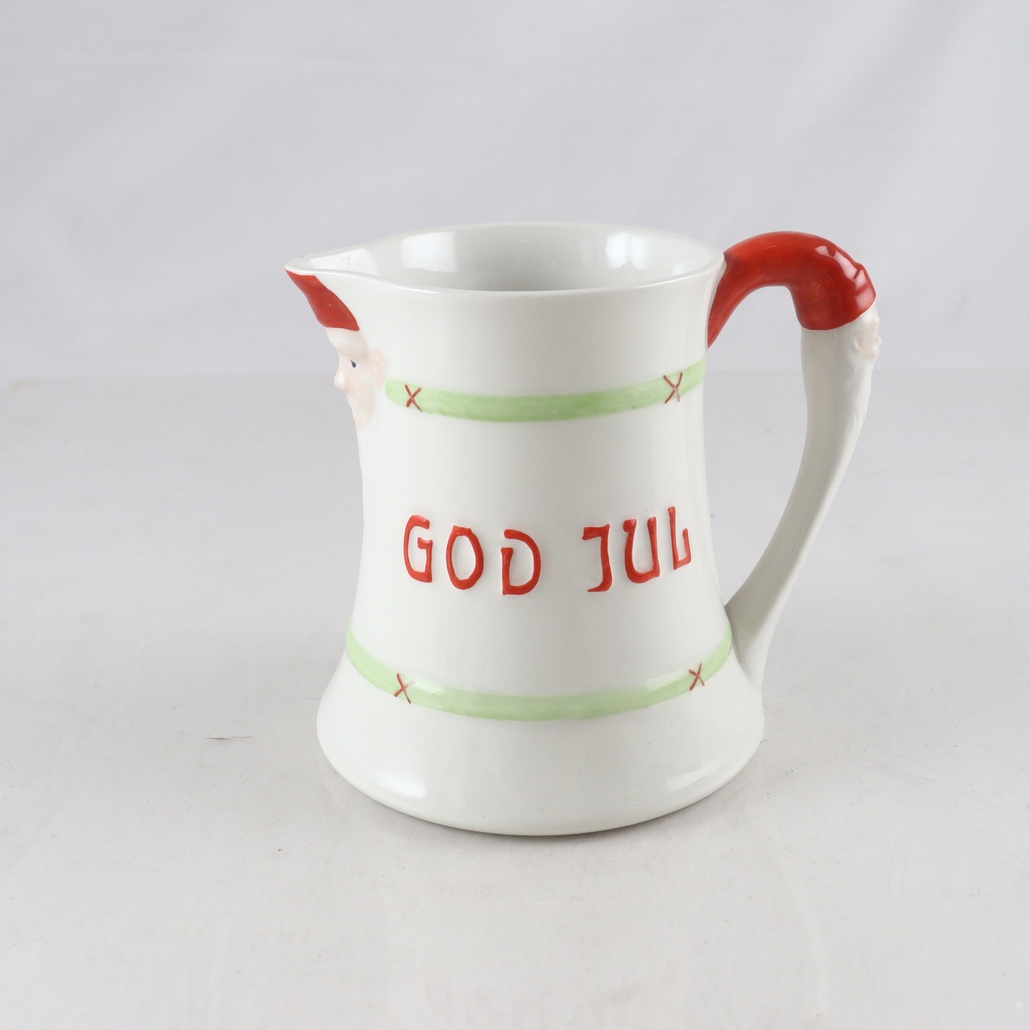 Kanna, Gustavsberg, ”God Jul”, handmålad porslin.