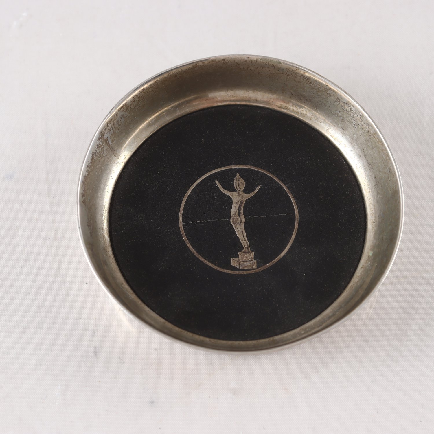 Coaster/fat, silver, kontrollstämpel, Johan August Färngren, Stockholm, år 1930