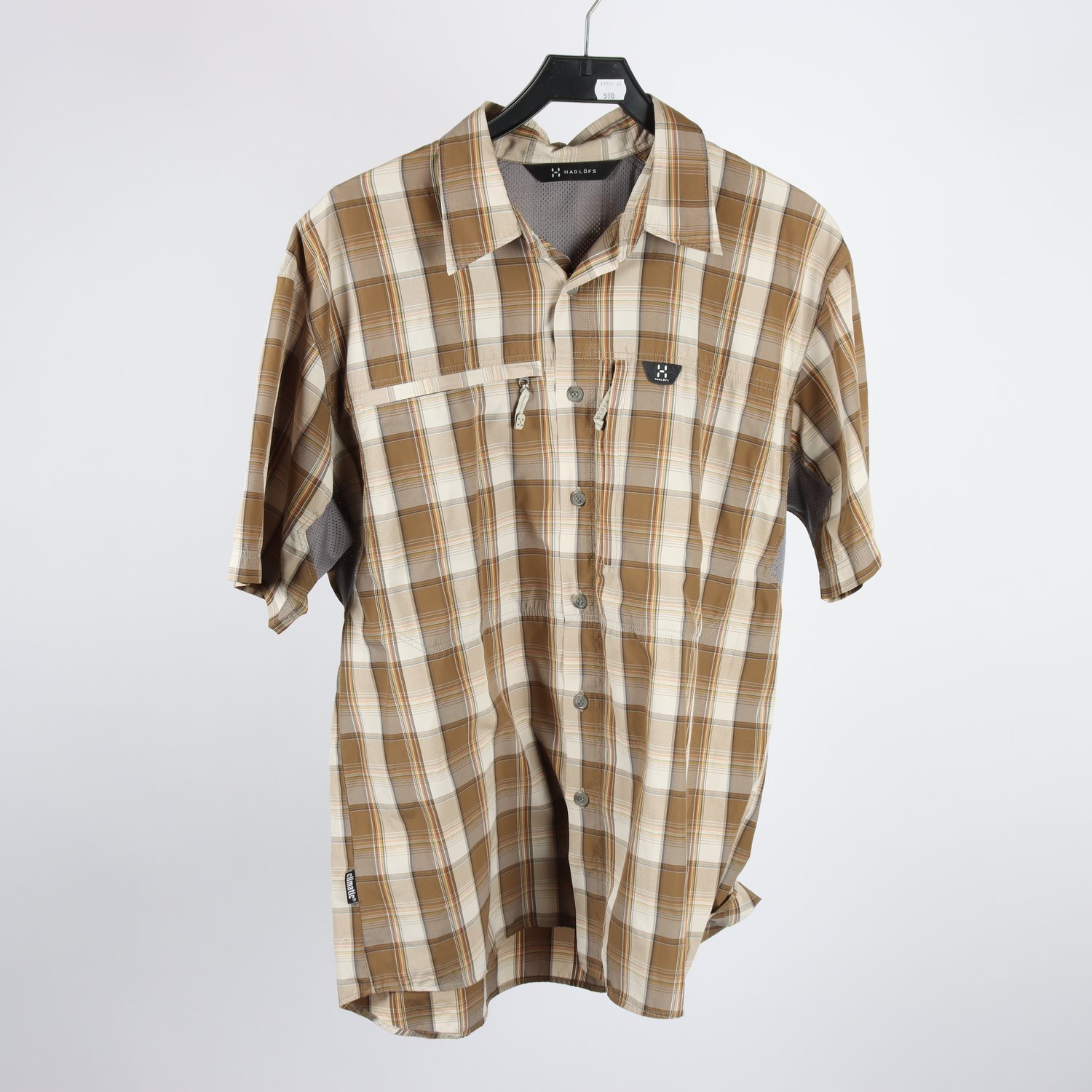 Skjorta, Haglöfs, brun, rutig, stl. XL