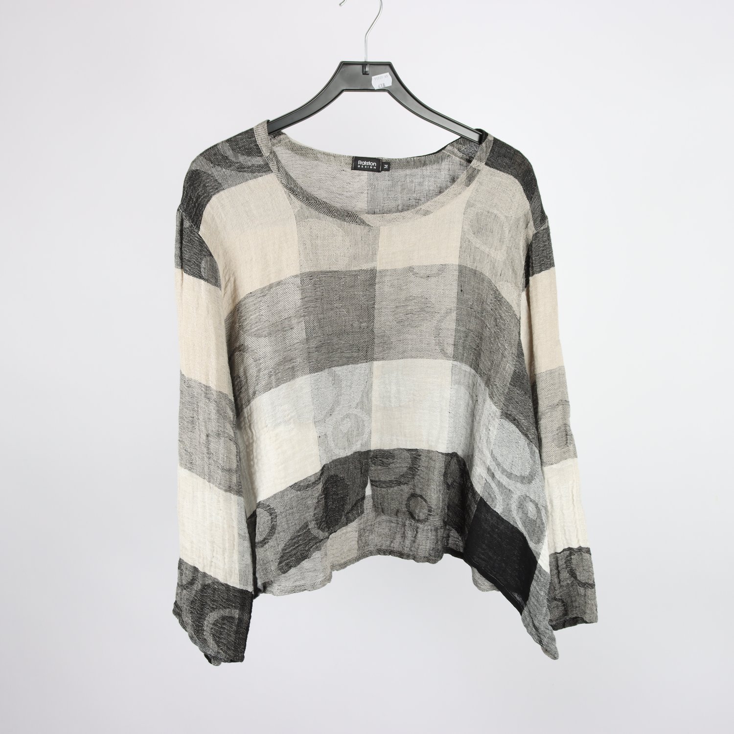 Blus, Ralston, flerfärgad, 94% linne, stl. M