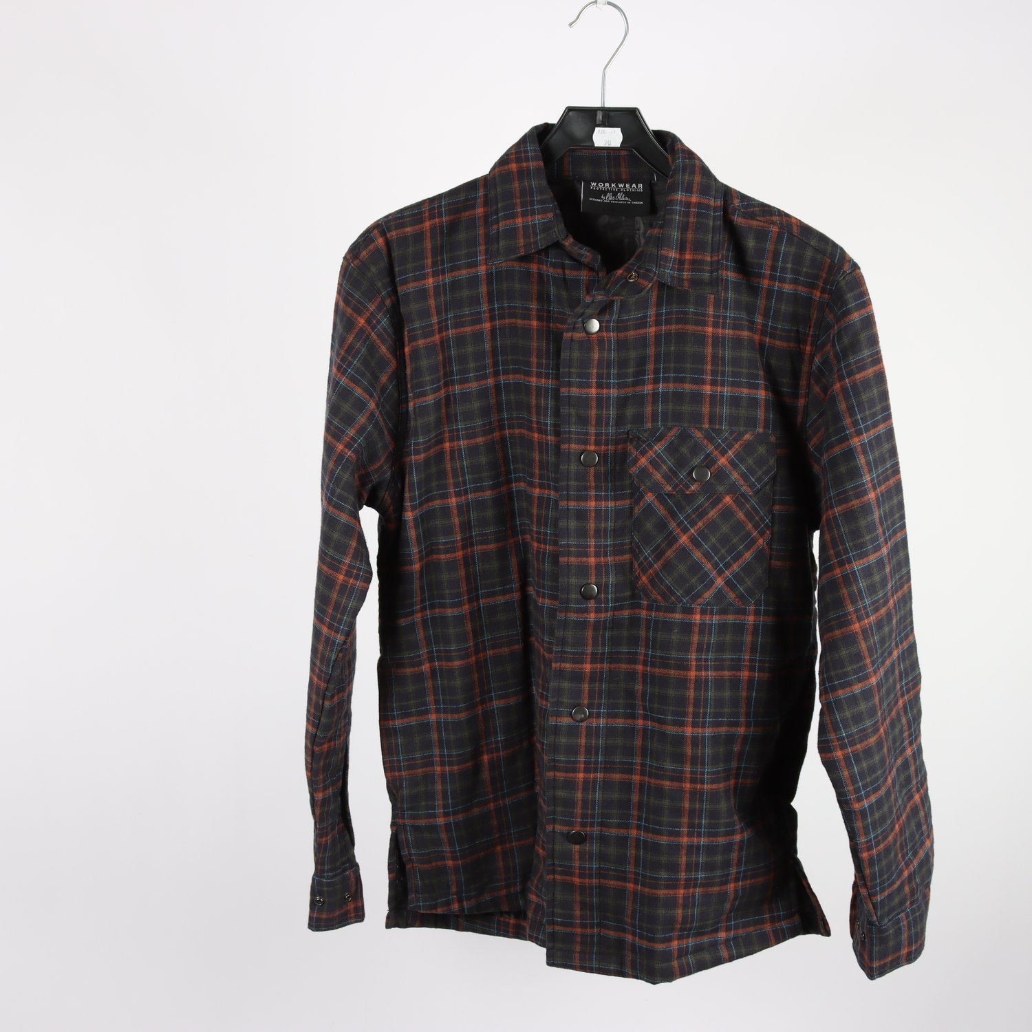 Skjorta, Work Wear, fodrad, rutig, grön, blå, stl. S