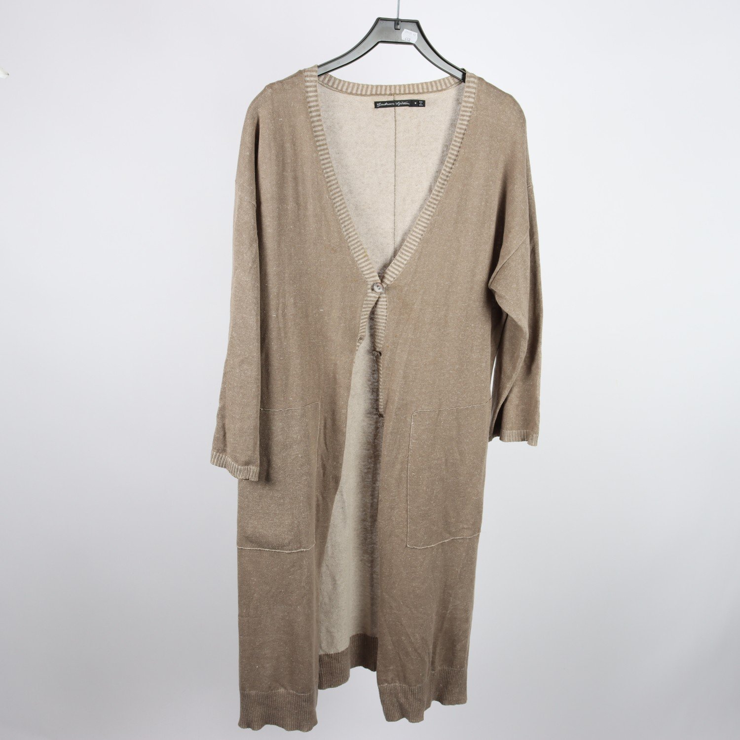 Långkofta, Gudrun Sjödèn, beige, 55% linne, stl. M