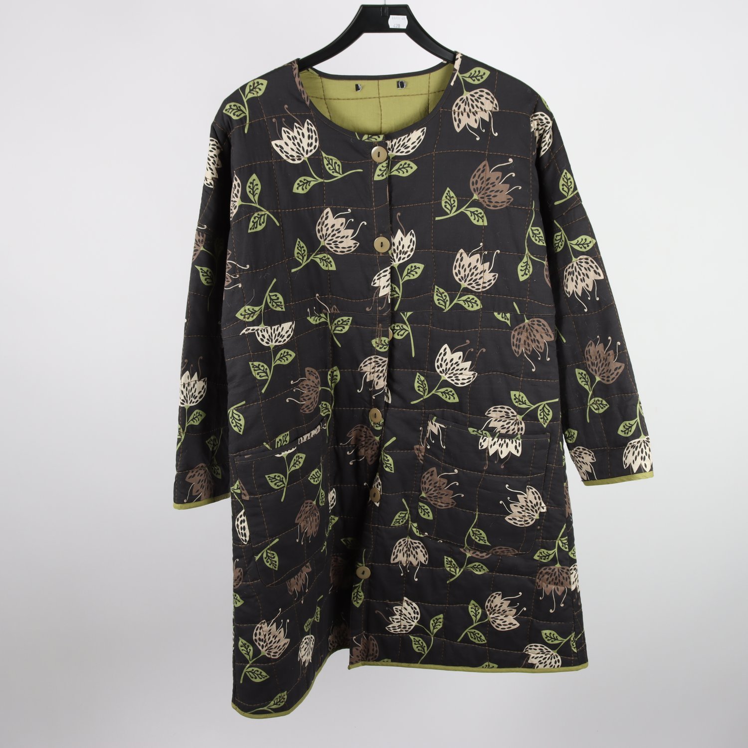 Kappa, Gudrun Sjödèn, svart, mönstrad, 100% bomull, stl. (M/L)