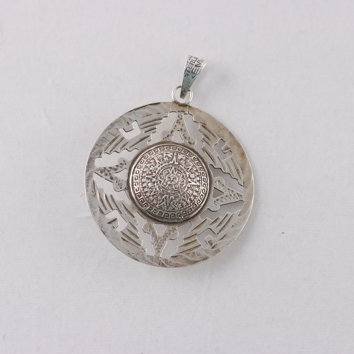 Hänge, silver 925, kalender, Maya, vikt: 10.1 g