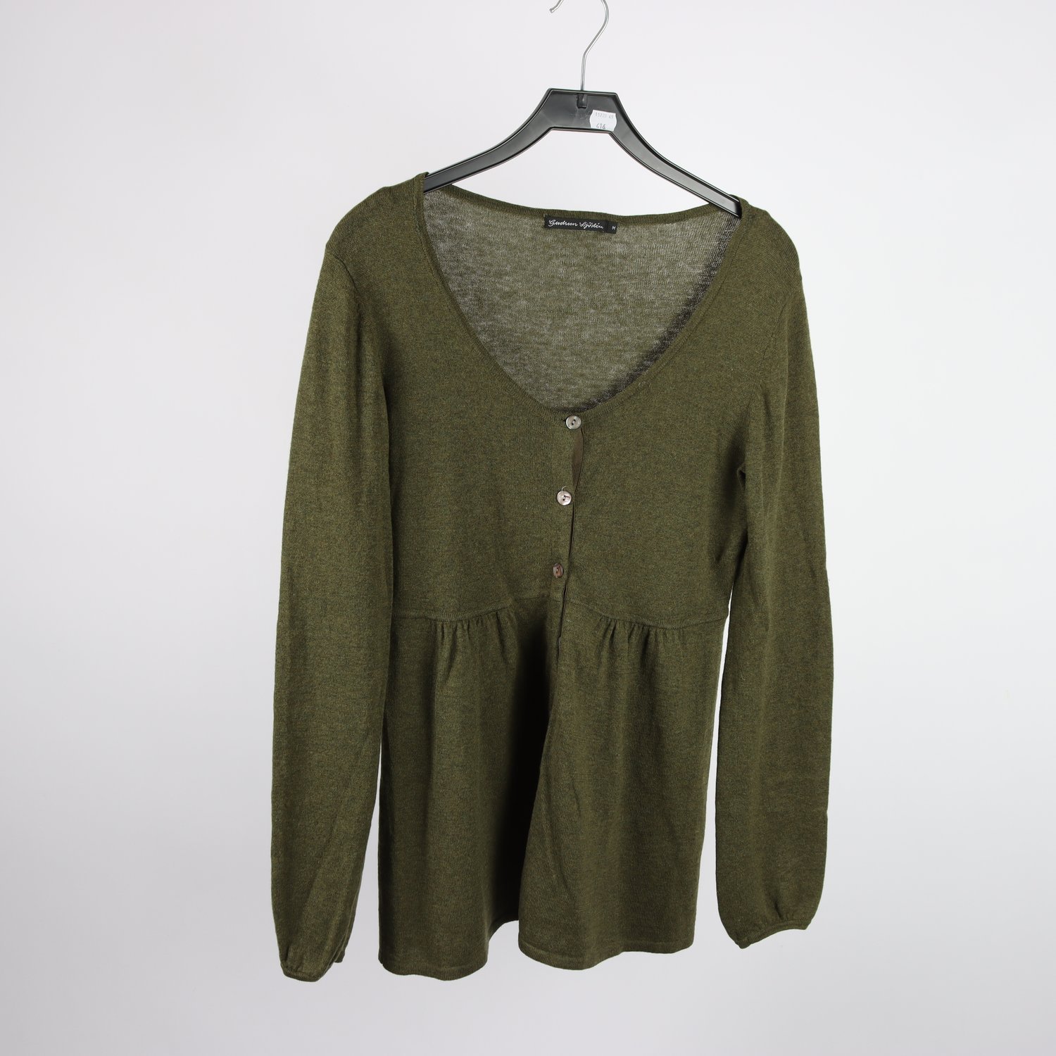 Stickad ullkofta, Gudrun Sjödèn, grön, stl. M