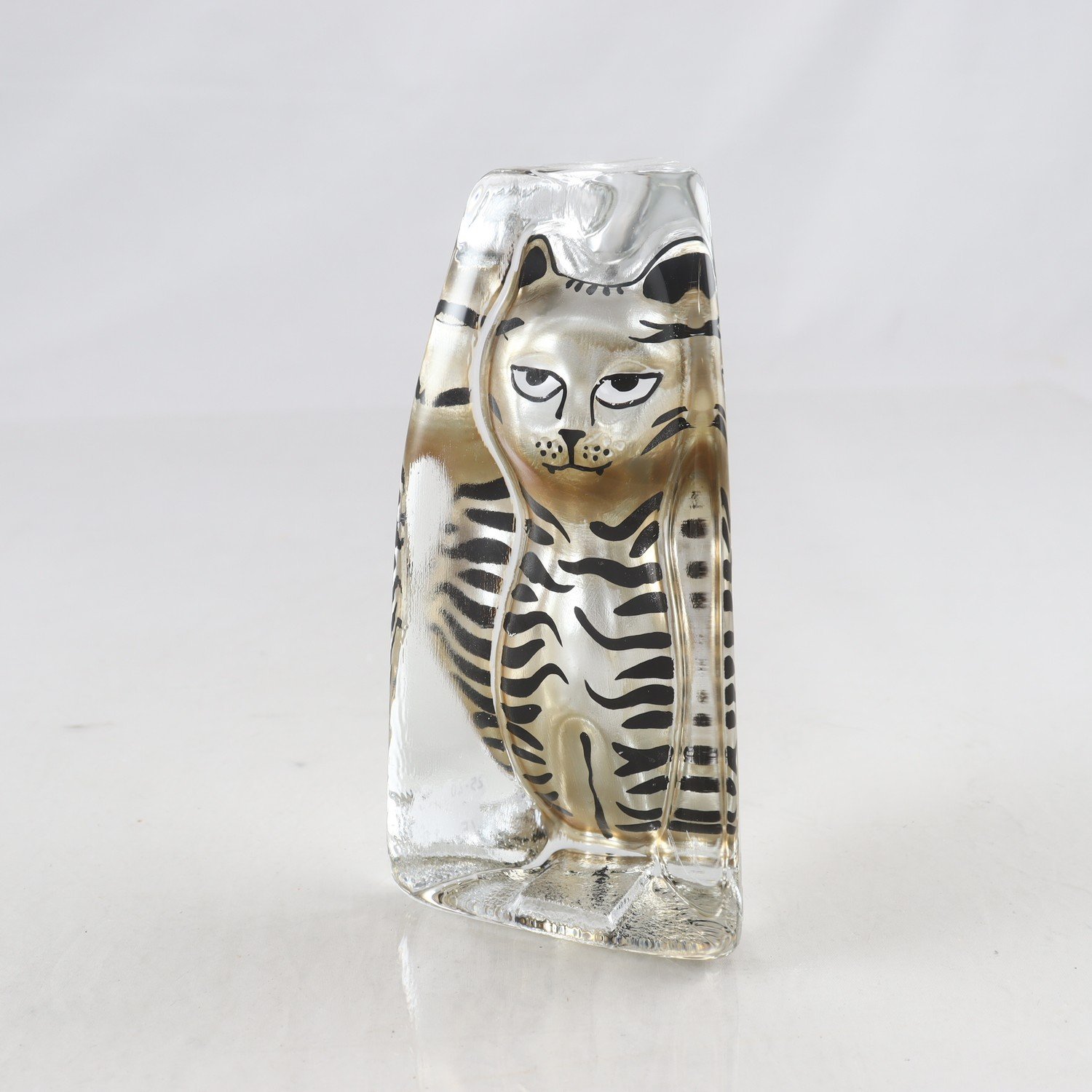 Skulptur, ”Katt”, Renate Stock Paulsson, Sea glasbruk.