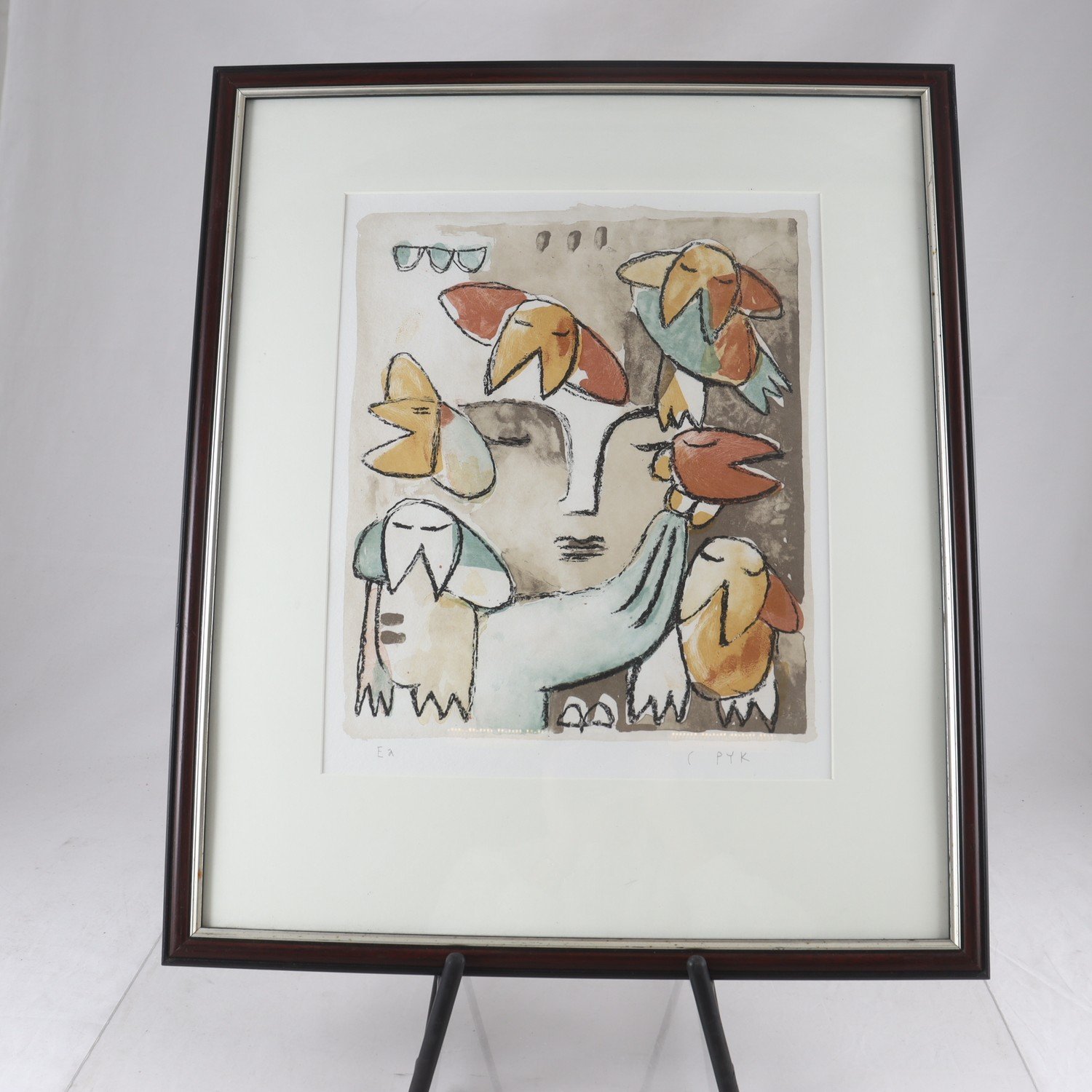 Tavla, Camilla Pyk, färglitografi, signerad, EA upplaga. Endast avhämtning