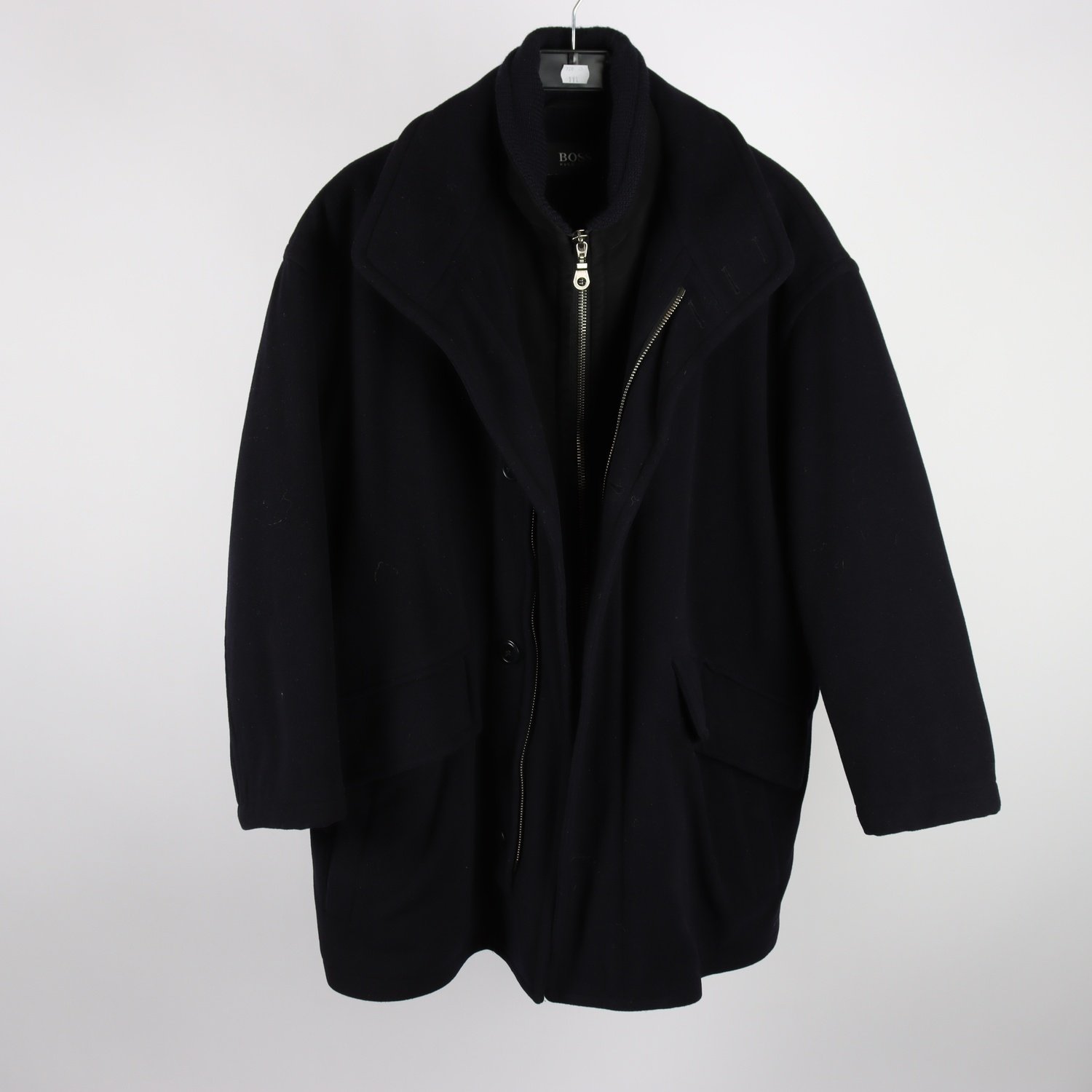 Vinterjacka, Hugo Boss, blå, 80% ull, stl. 46