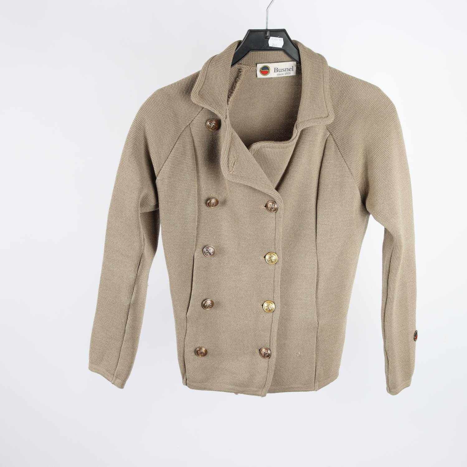 Stickad ulltröja, Busnel, khaki, stl. 36