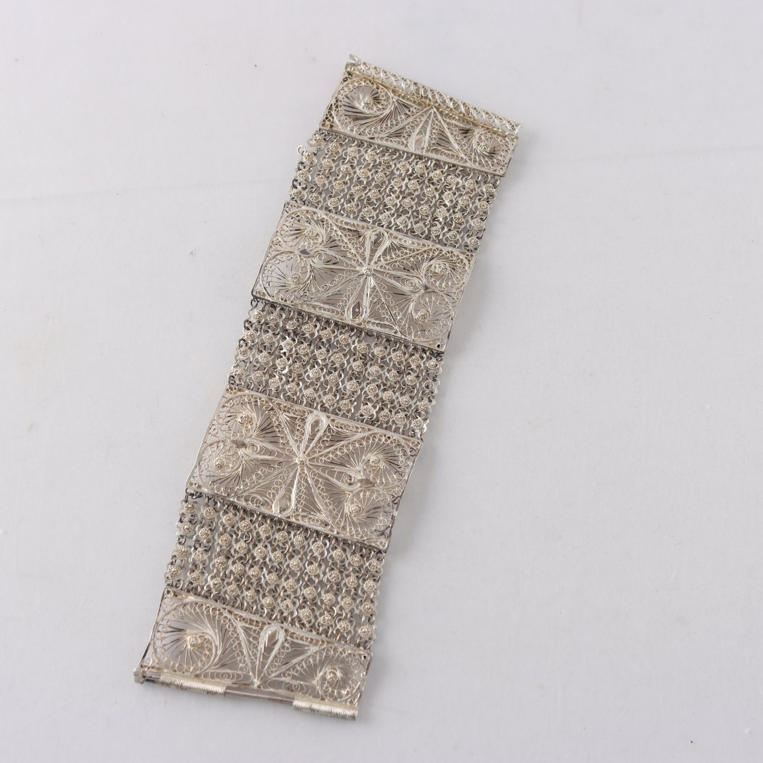 Armband, silver, filigran, orientaliskt, vikt: 66.1 g
