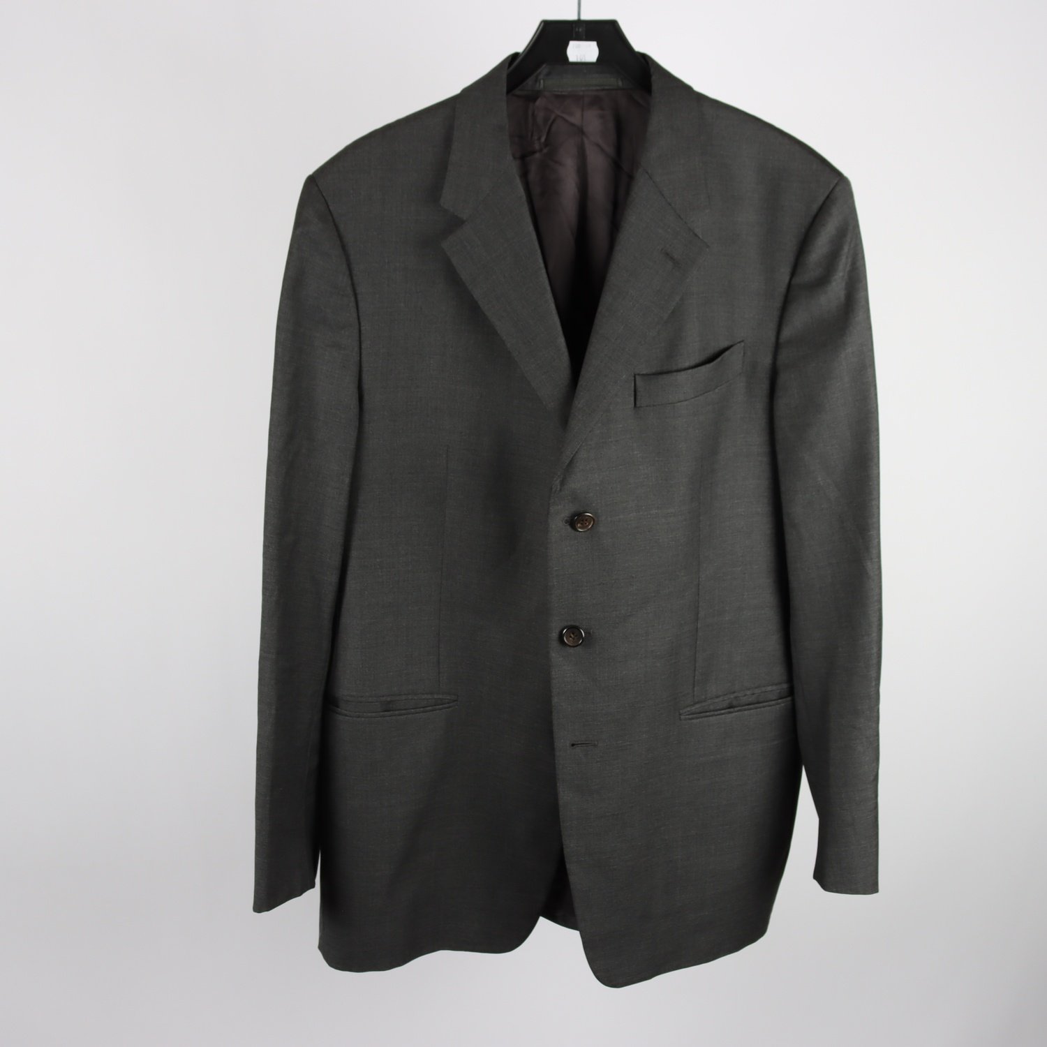 Kavaj, Prada, grå, 100% ull, stl. 52