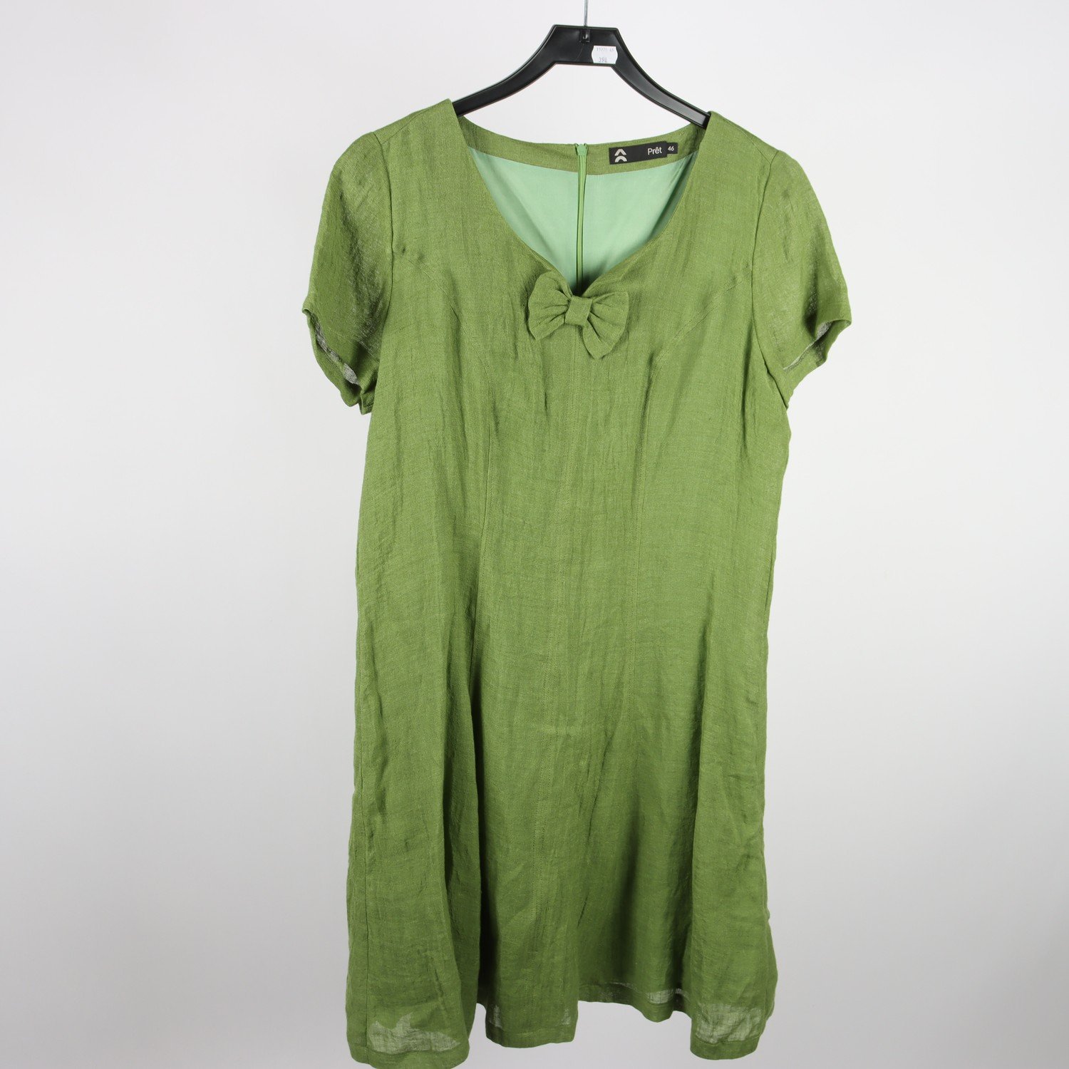 Klänning, Prèt, grön, 95% linne, stl. 46