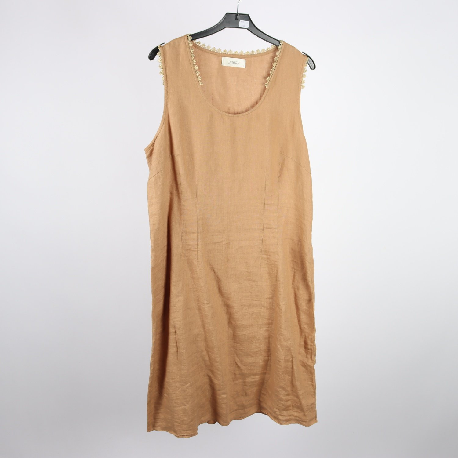 Linneklänning, Intown, beige, stl. XL