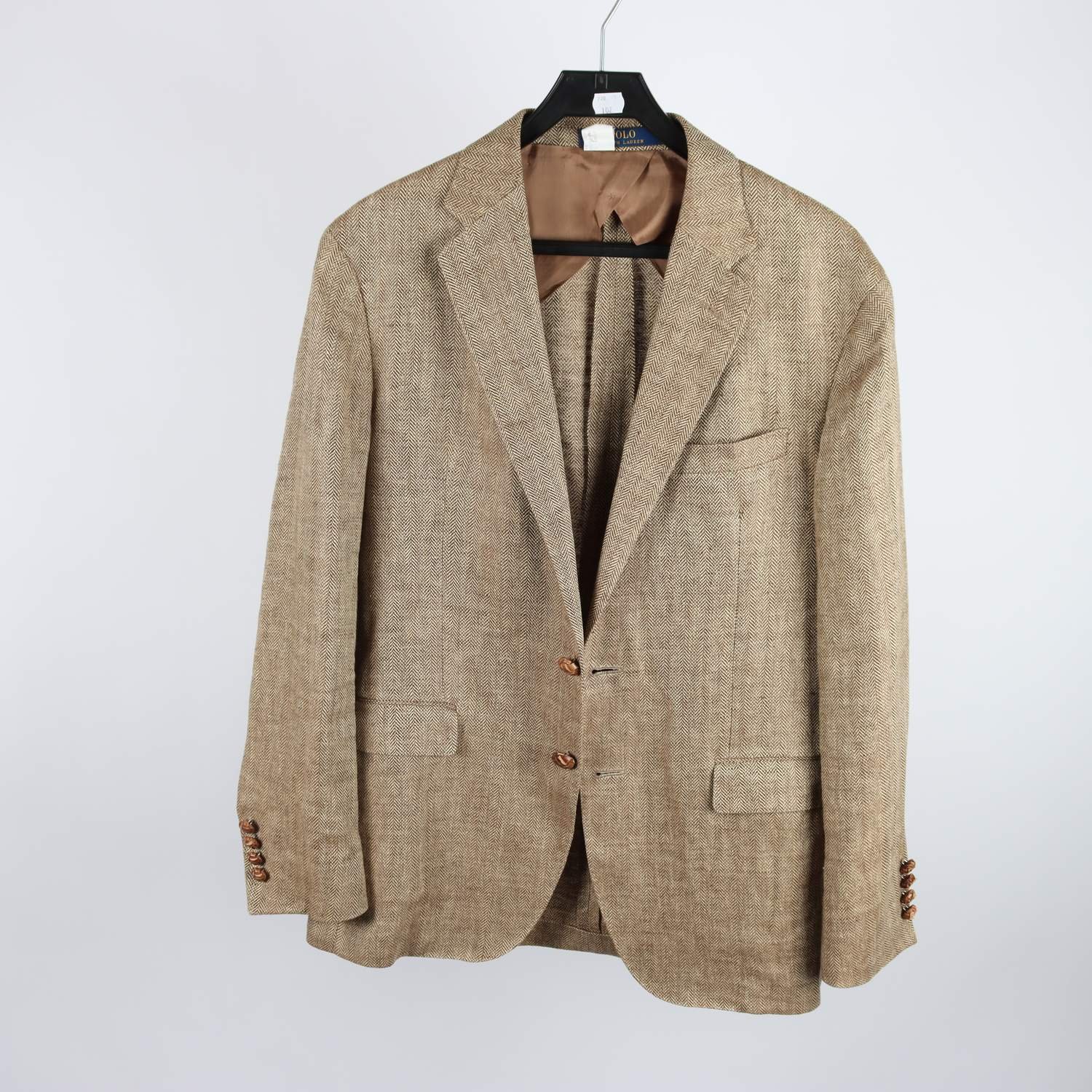 Kavaj, Polo Ralph Lauren, beigespräcklig, 35% ull, stl. 40R