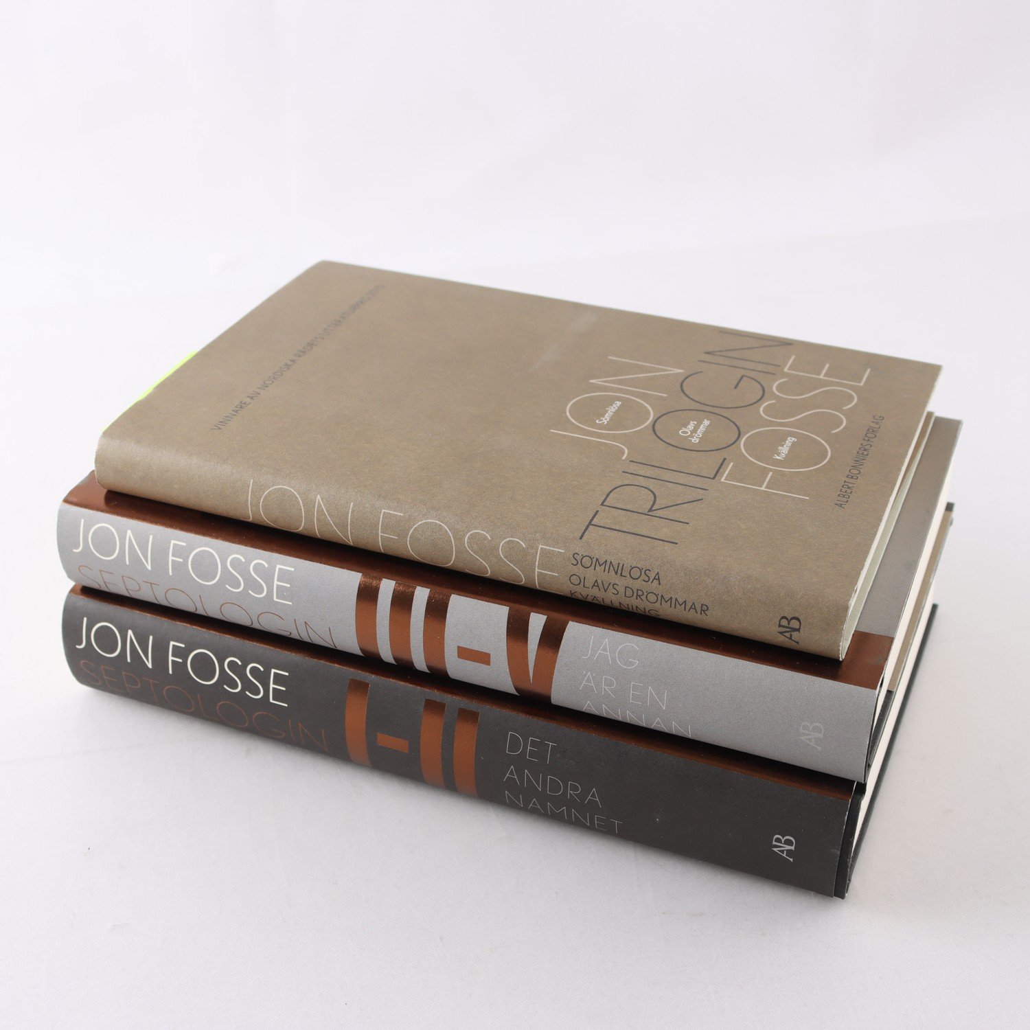 Jon Fosse, bokpaket med 3 volymer