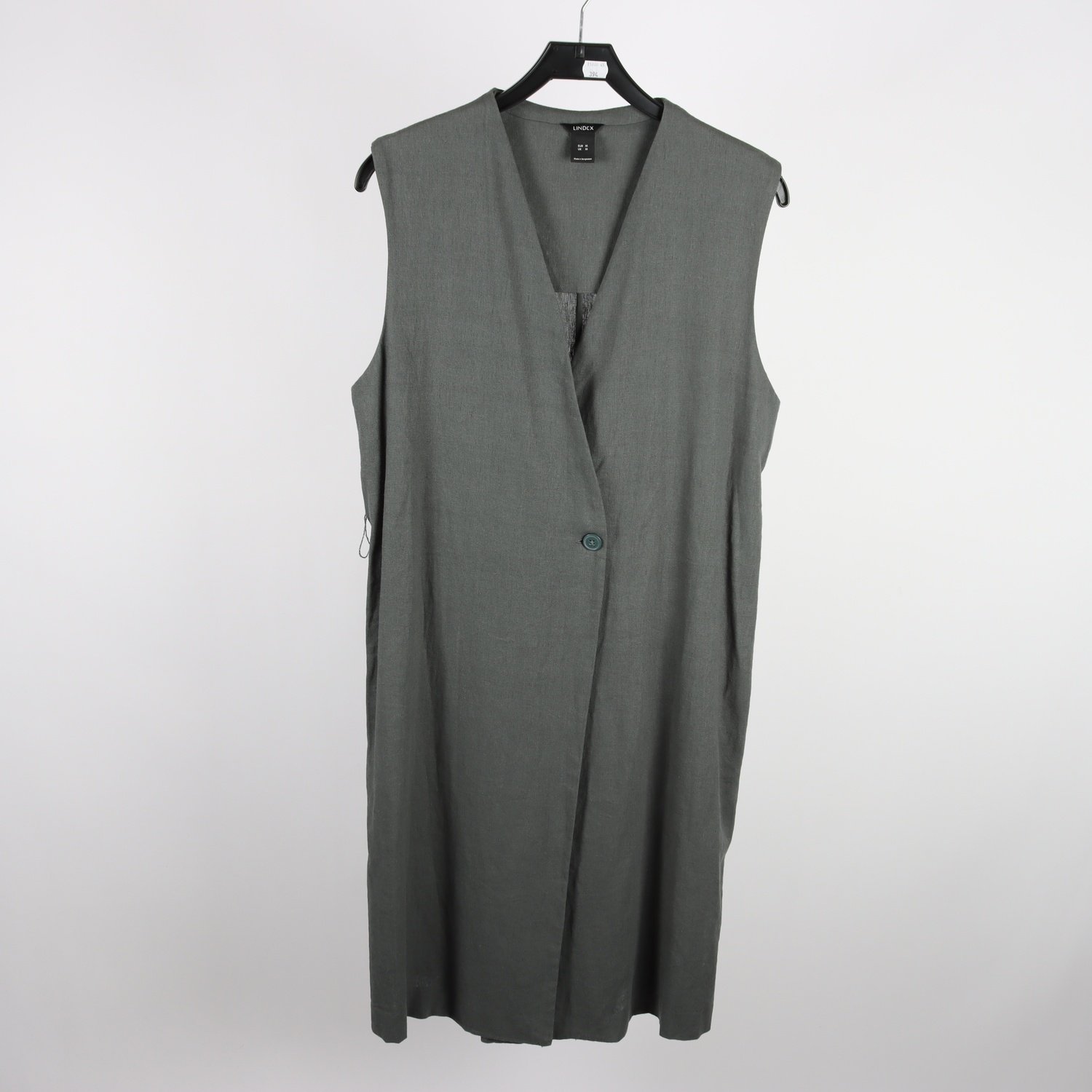 Klänning, Lindex, grön, 55% linne, stl. M