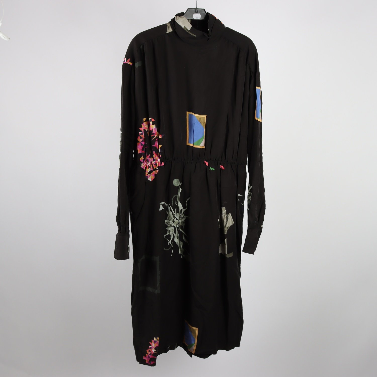 Klänning, Whyred, mönstrad, svart, stl. 42