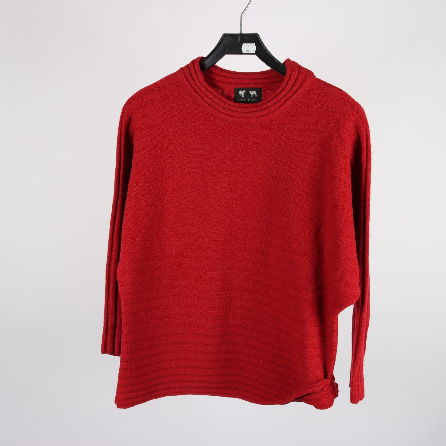 Stickad ulltröja, Two Danes, röd, stl. M