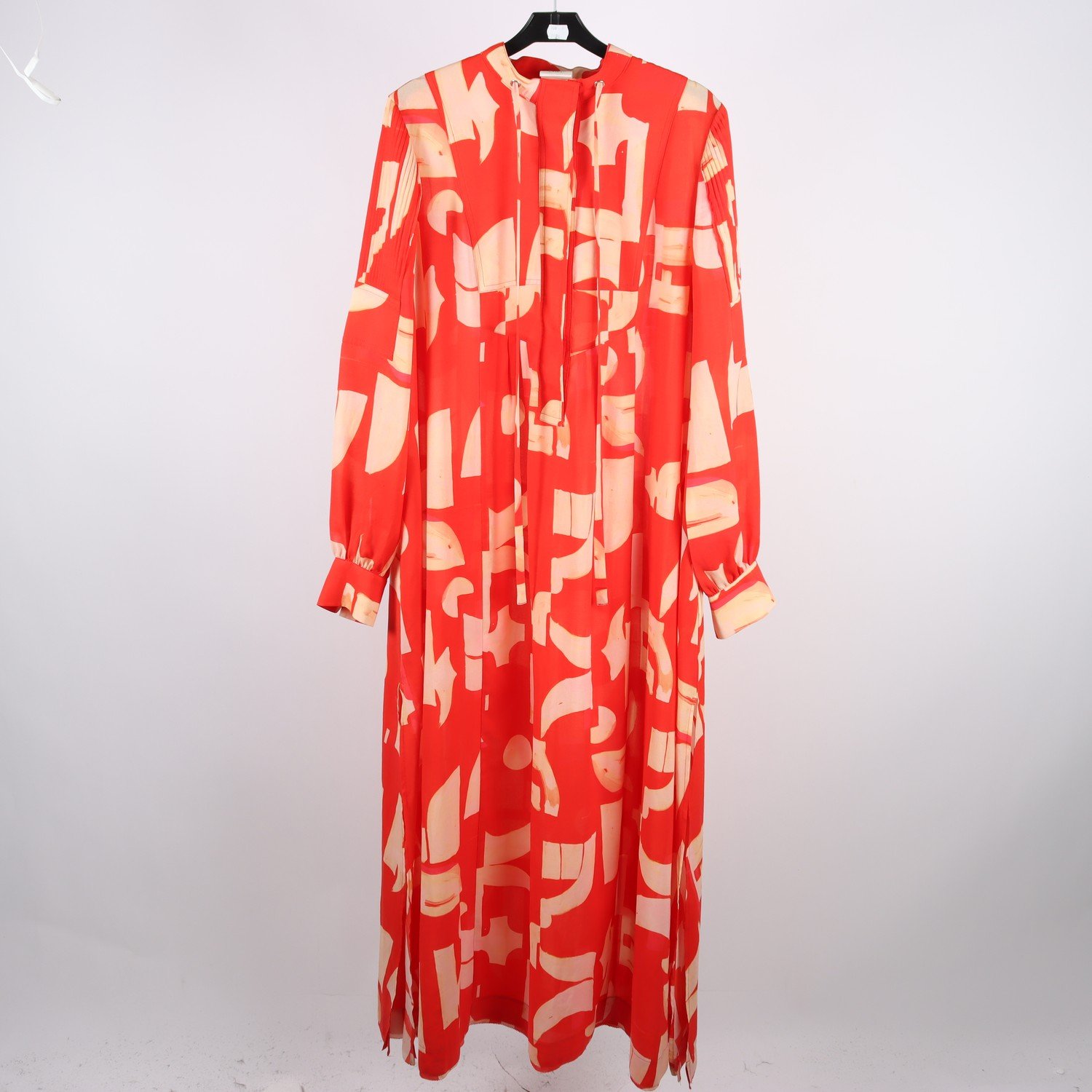 Klänning, H&M Studio, röd, beige, stl. 44