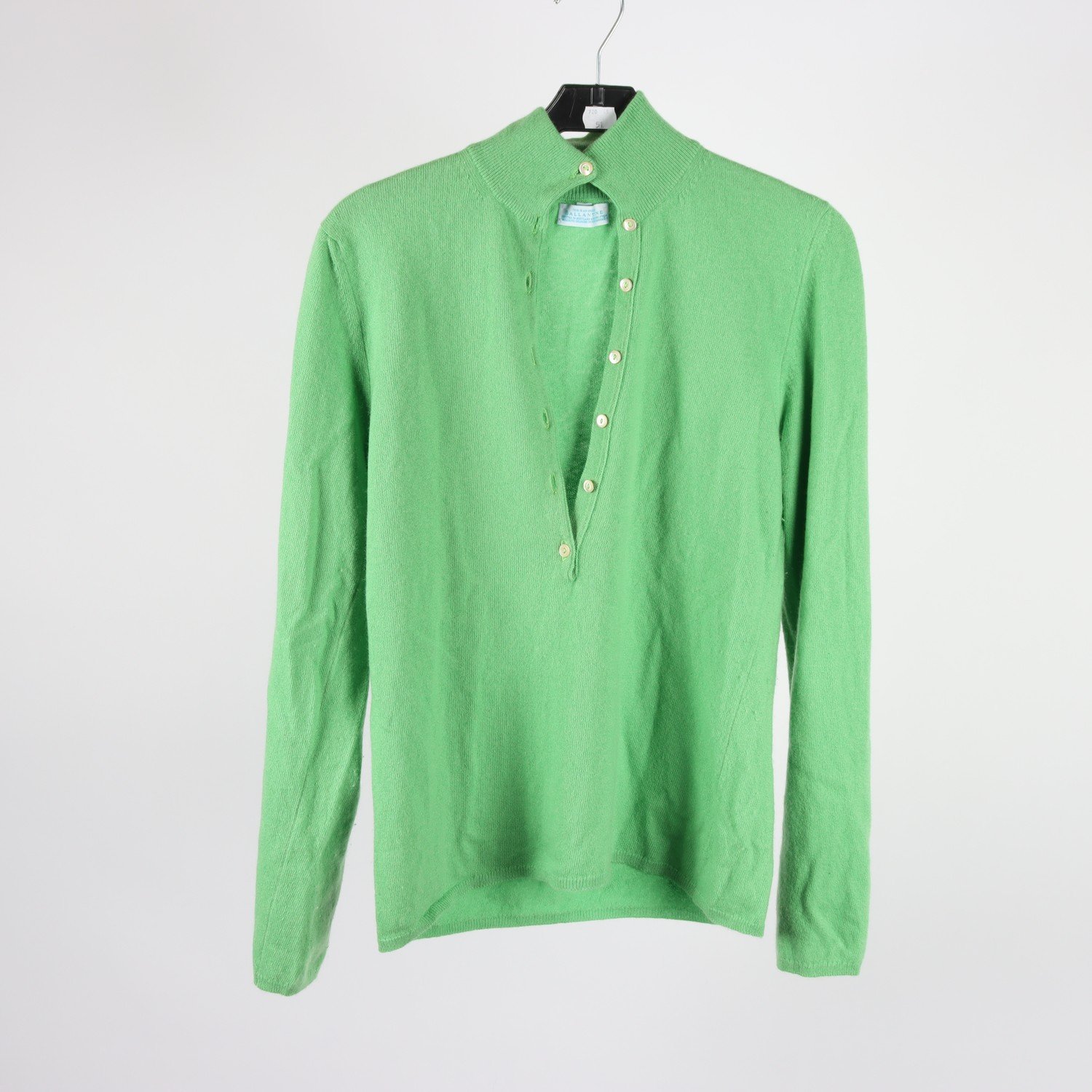 Stickad kofta, Ballantyne, grön, 100% cashmere, stl. 42