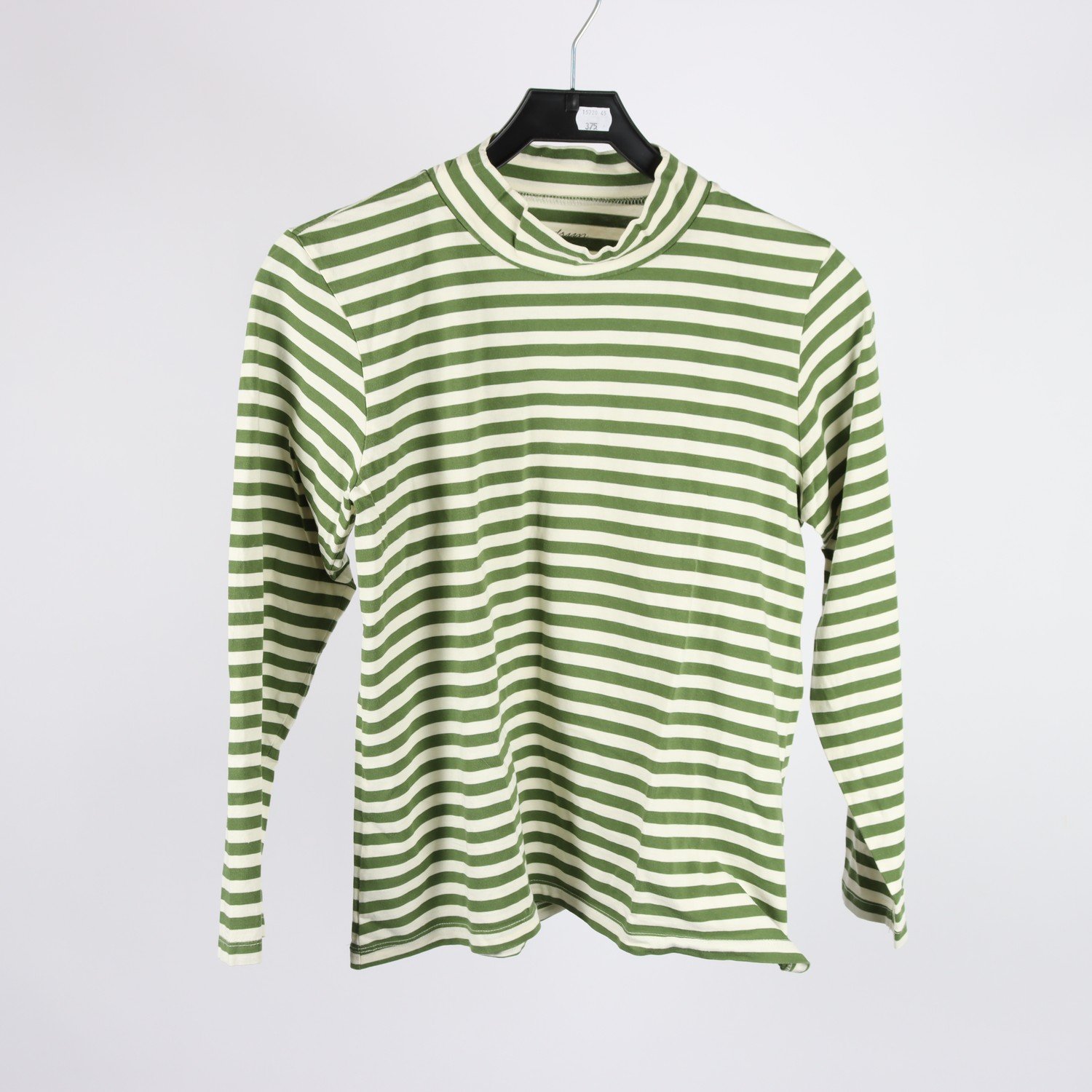 Tröja, Gudrun Sjödèn, grön,vit, randig, 100% bomull, stl. s