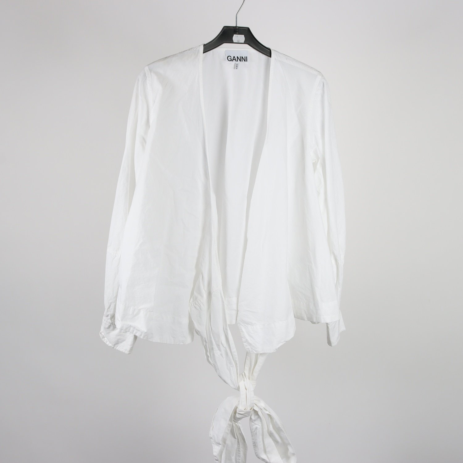 Blus, Ganni, vit, stl. 36