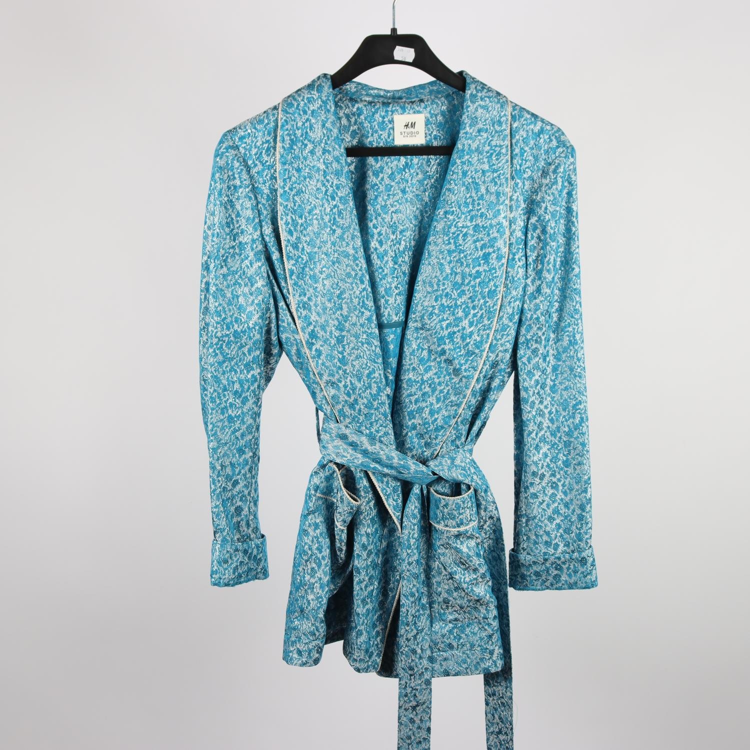 Kavaj, H&M Studio, blå, silver, stl. 42