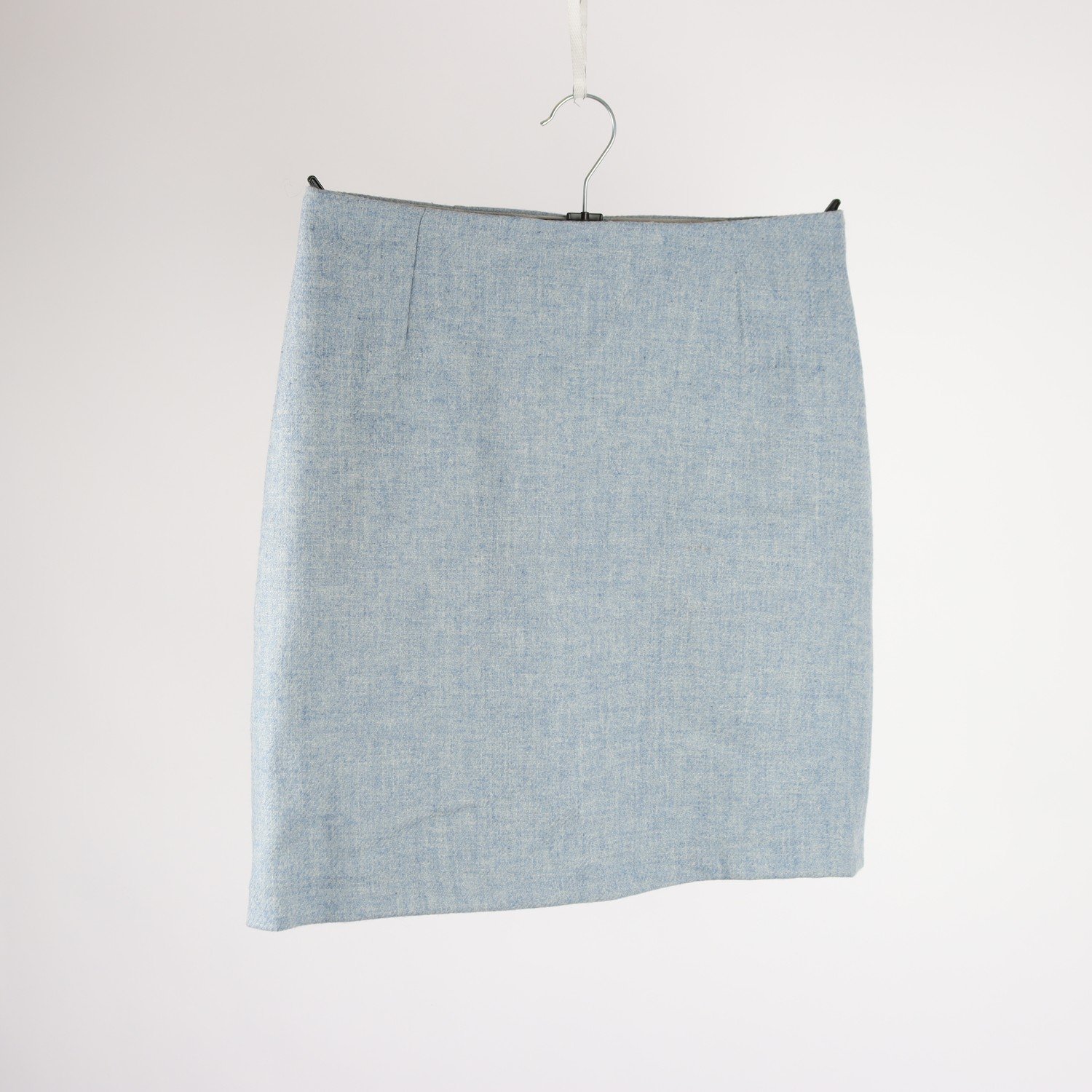 Kjol, Newhouse, blå, 100% ull, stl. 38