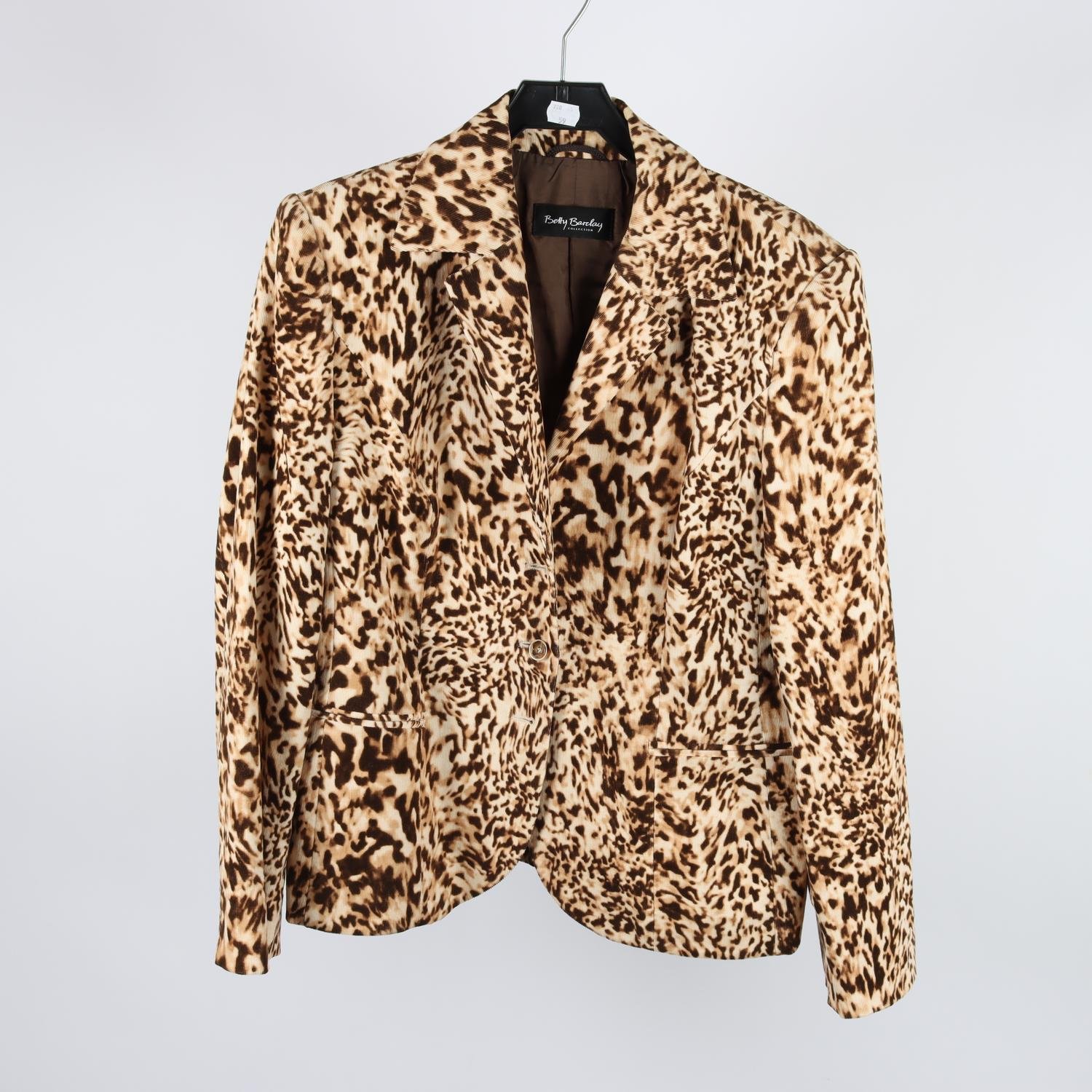 Kavaj, Betty Barklay, brun, beige, manchster, stl. 44