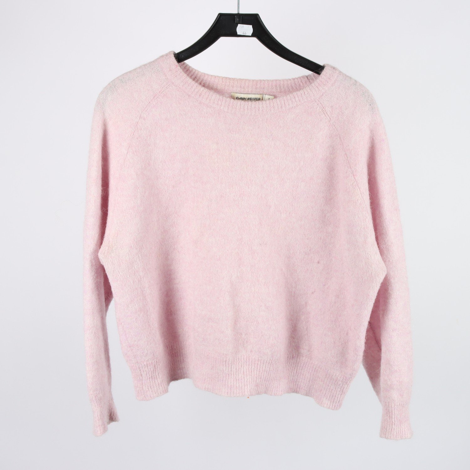 Stickad kofta, Carin Wester, rosa, 38% alpaca, stl. L