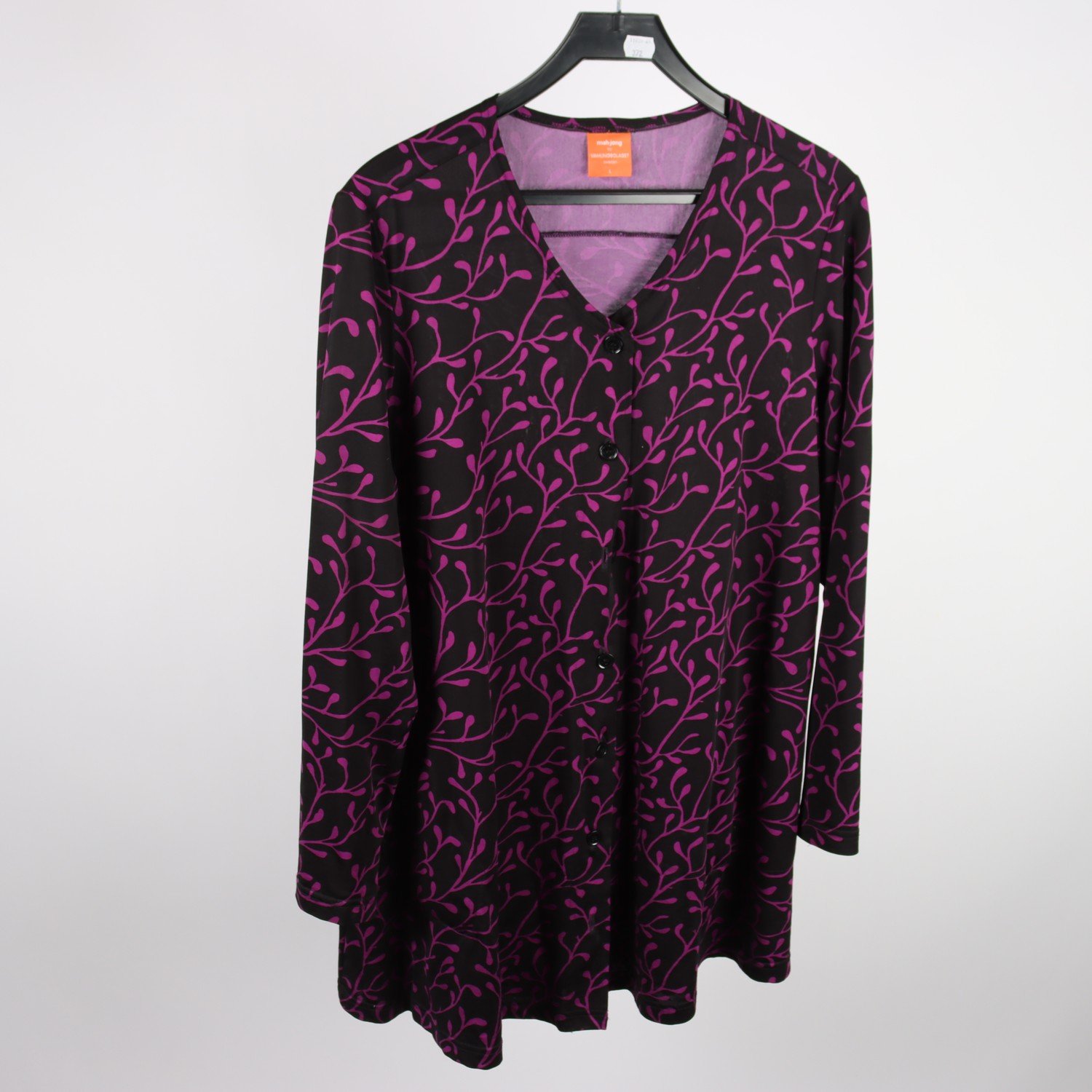 Tröja, Mahjong by Vamlingbolaget, svart, lila, mönstrad,stl. L