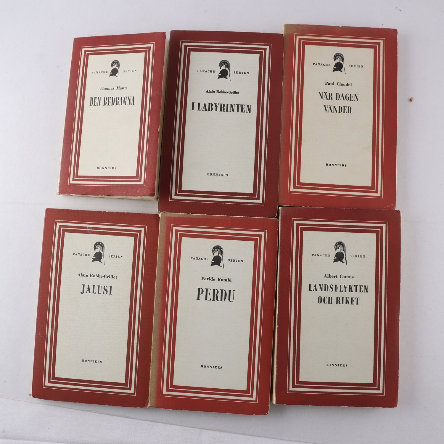 Klassiker i Panacheserien, 6 vol: Thomas Mann, Robbe-Grillet m.m.