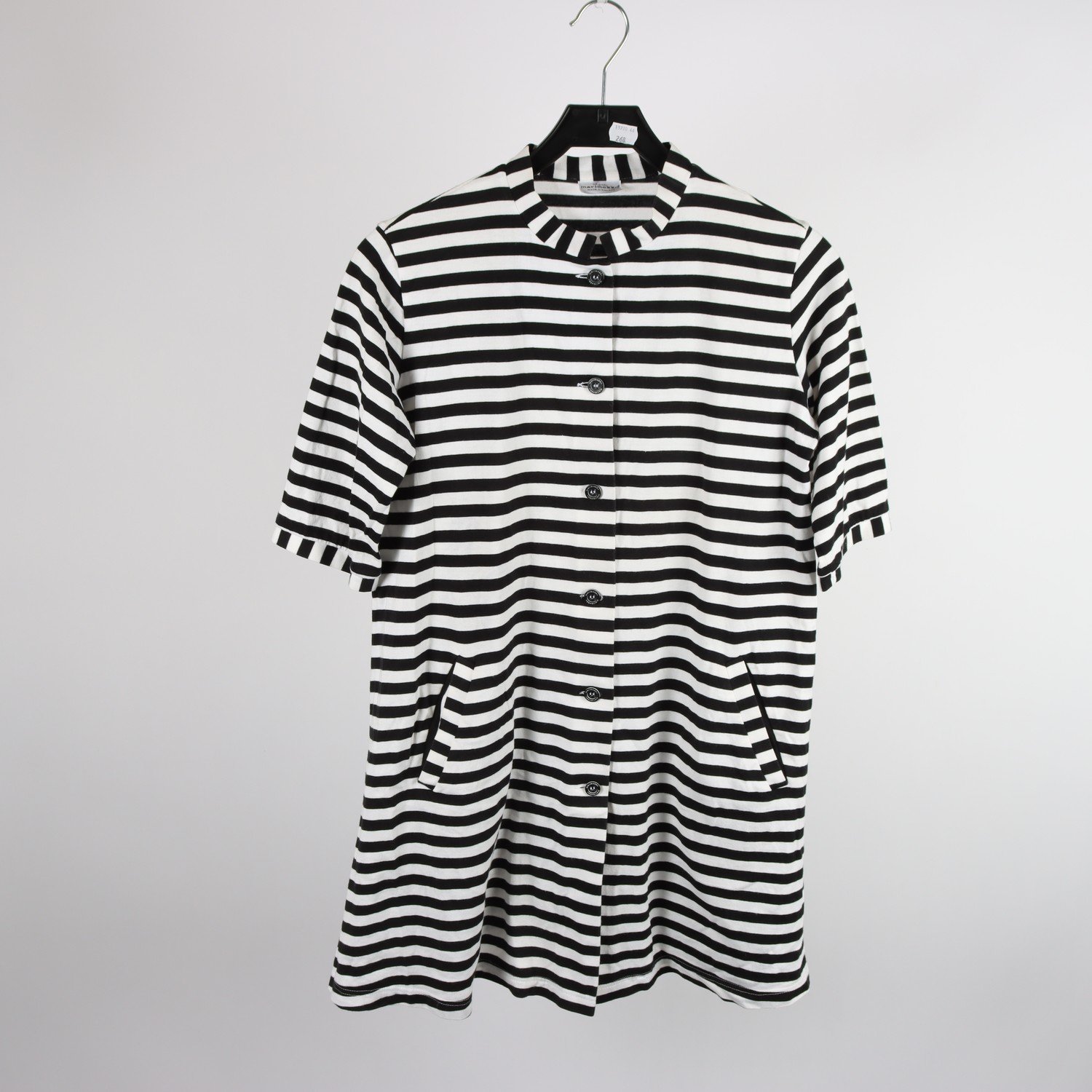 Klänning, Marimekko, svart, vit, randig, stl. S