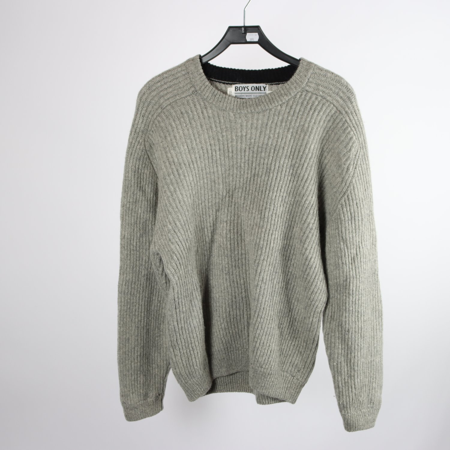 KStickad tröja, Boys Only, grå, stl. S/M